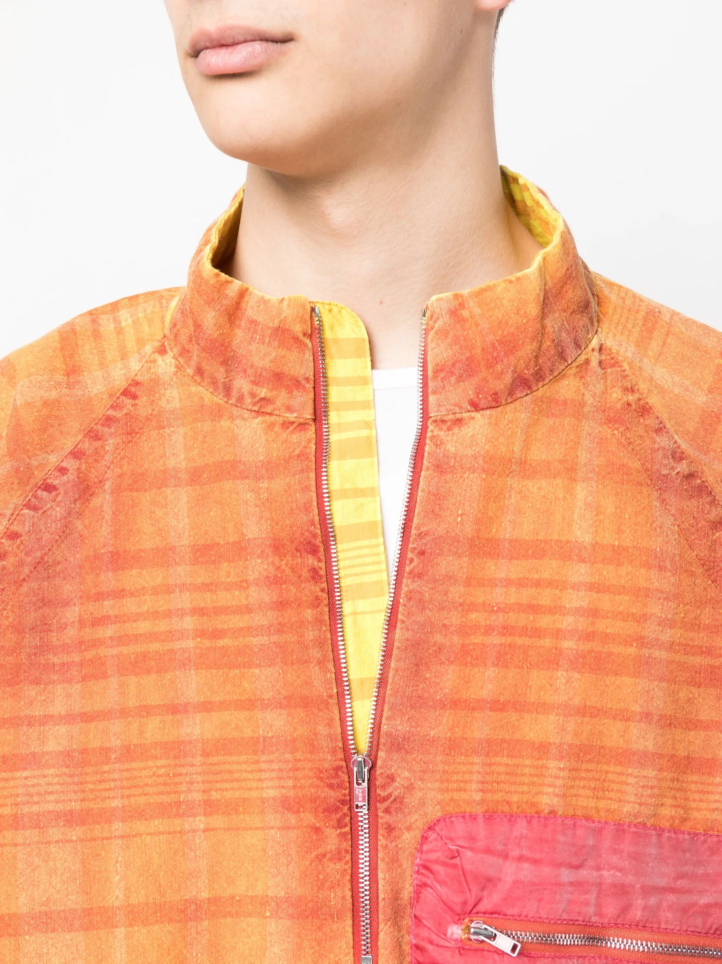 Graenmo checked half-zip sweatshirt