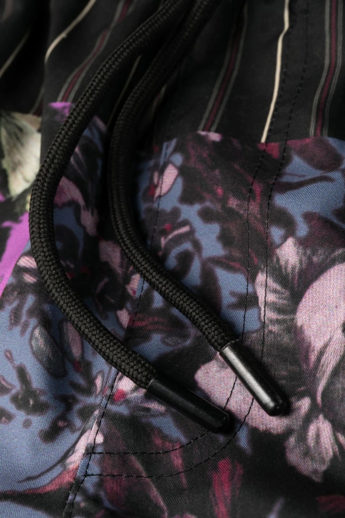 patchwork-print swim shorts