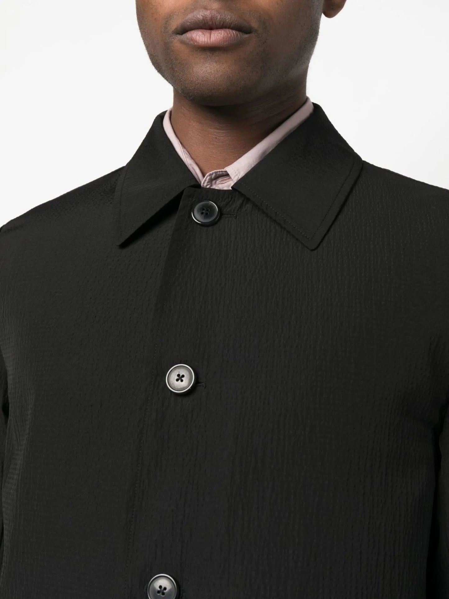 single-breasted long coat