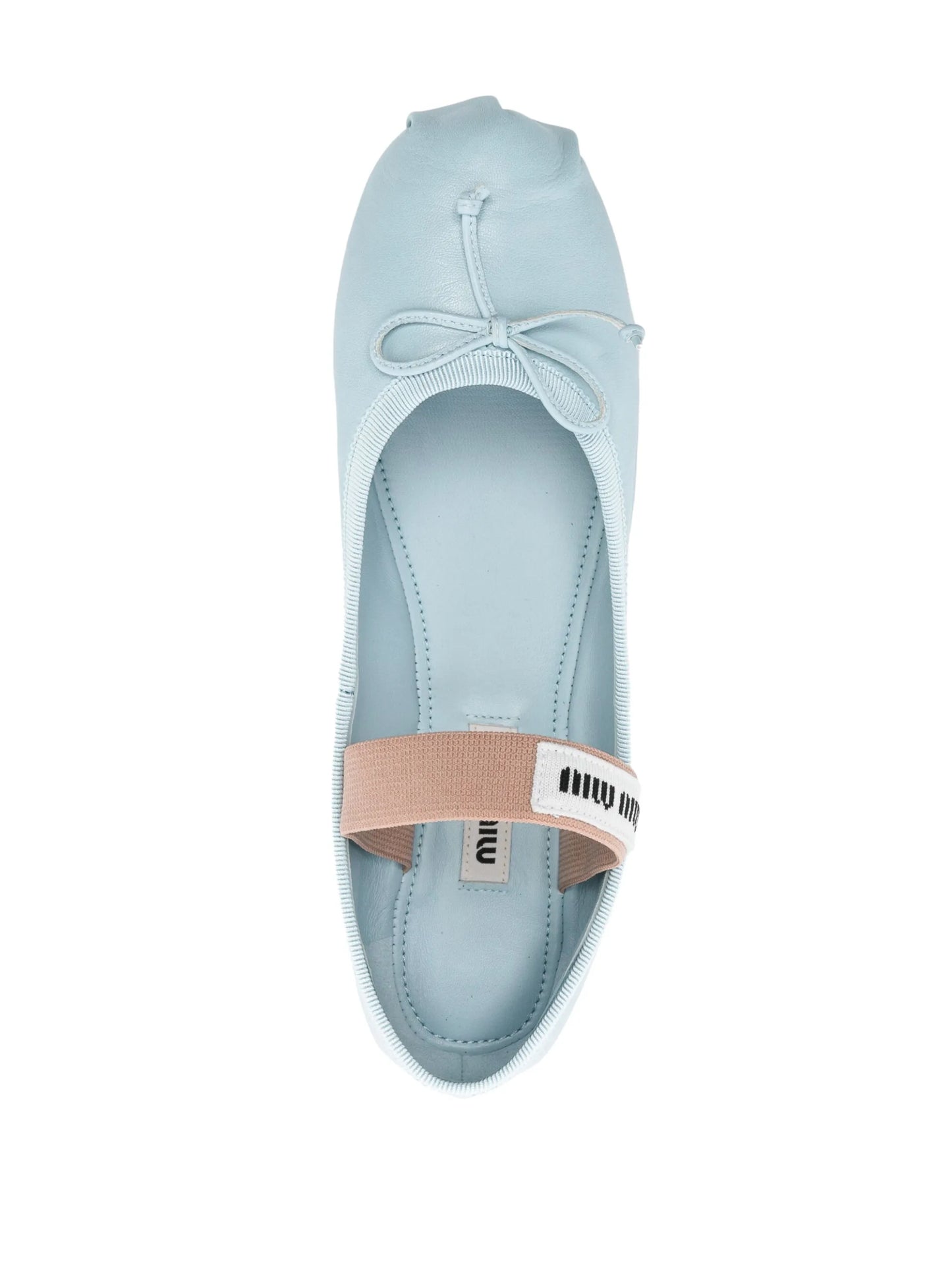 logo-patch ballerina shoes
