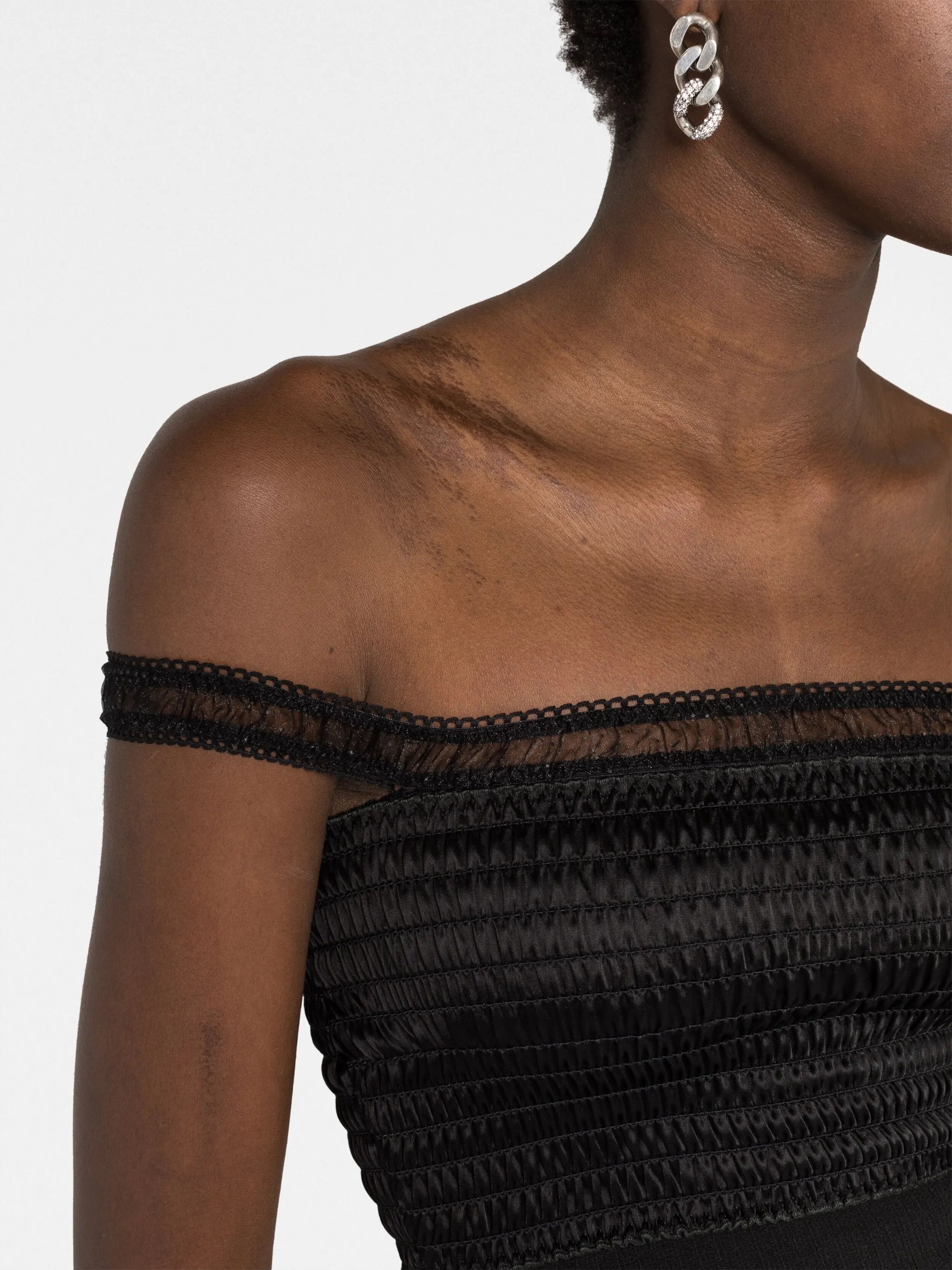 satin-knit leotard