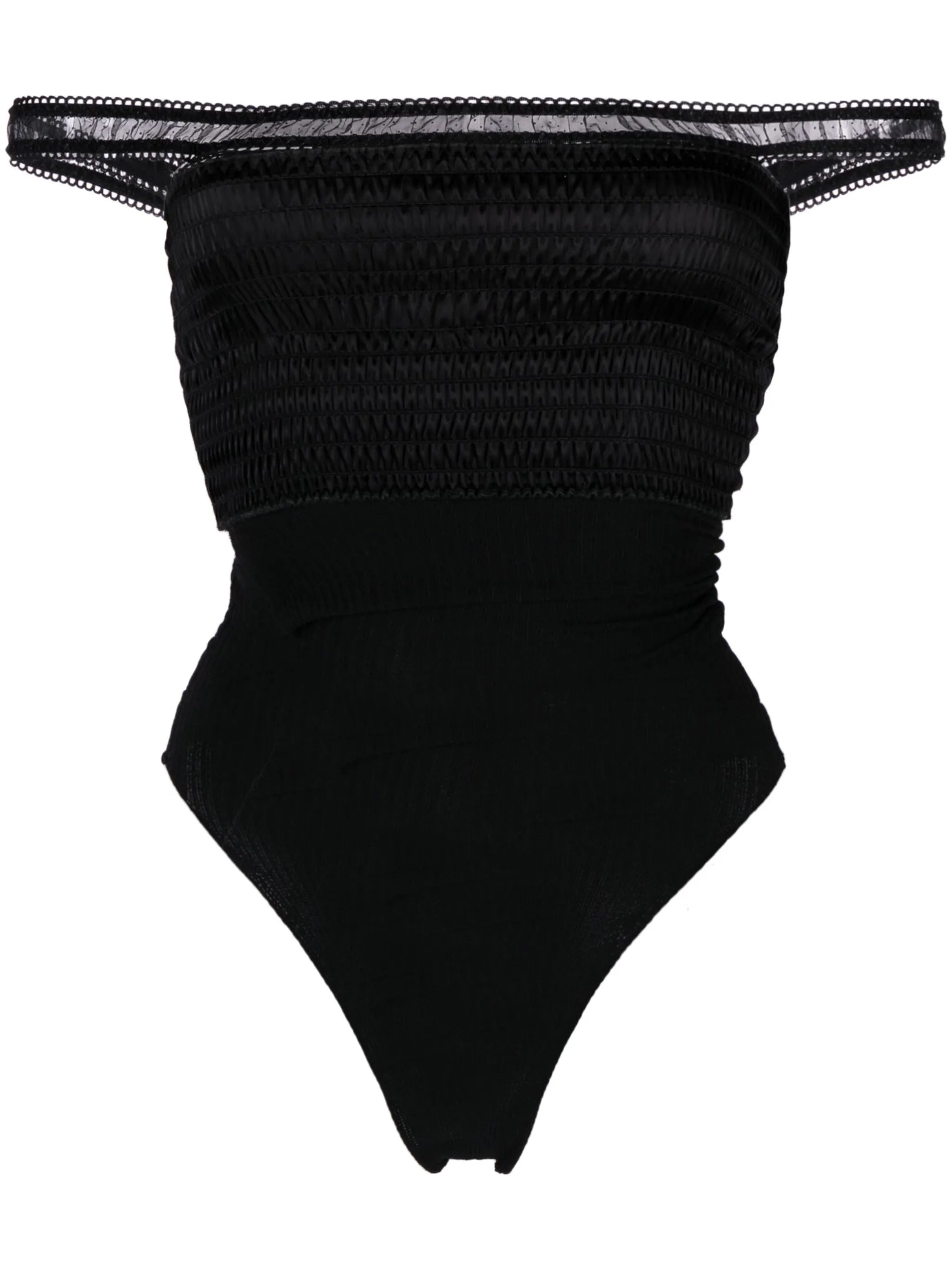 satin-knit leotard