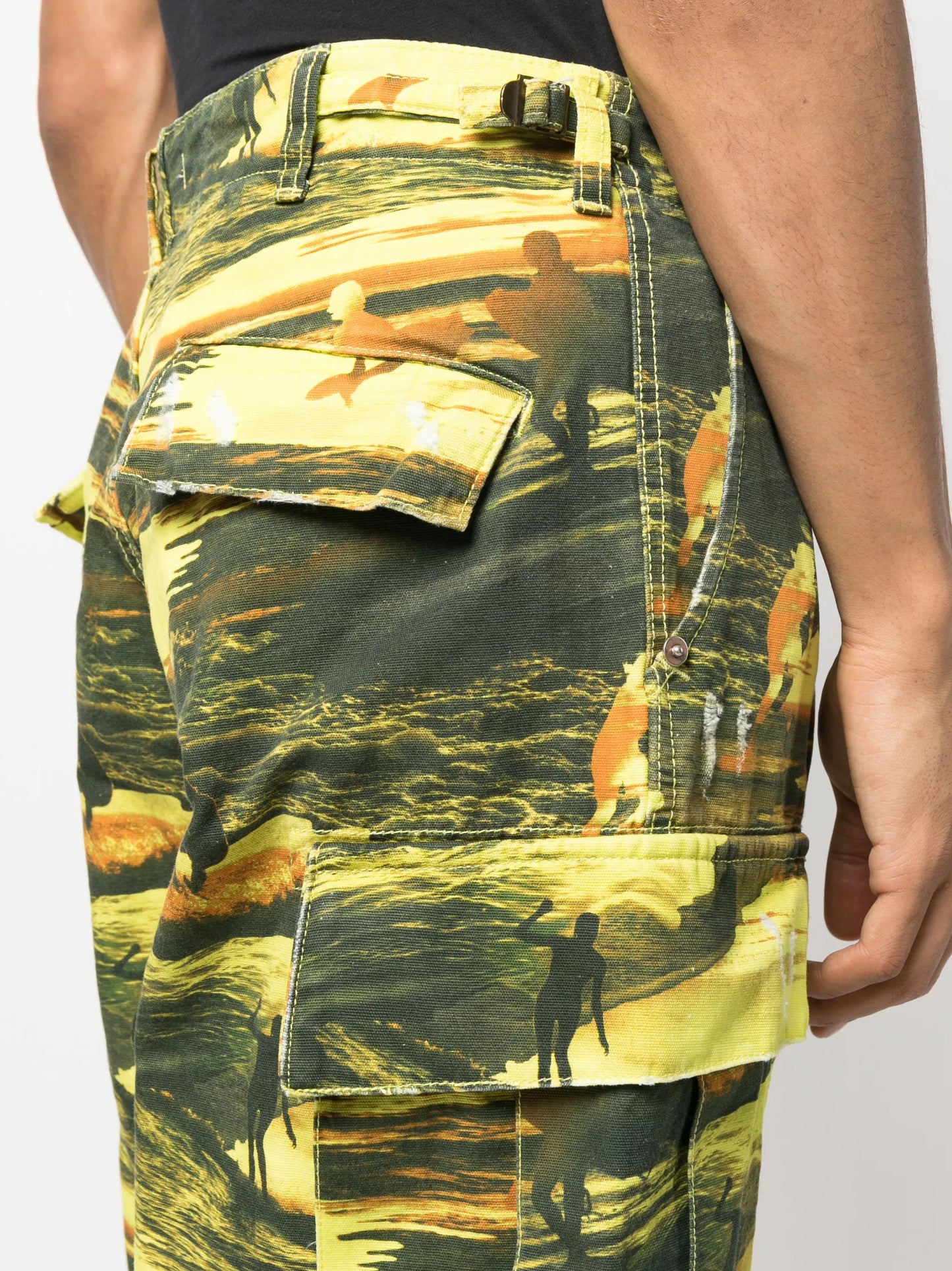 graphic-print cargo trousers