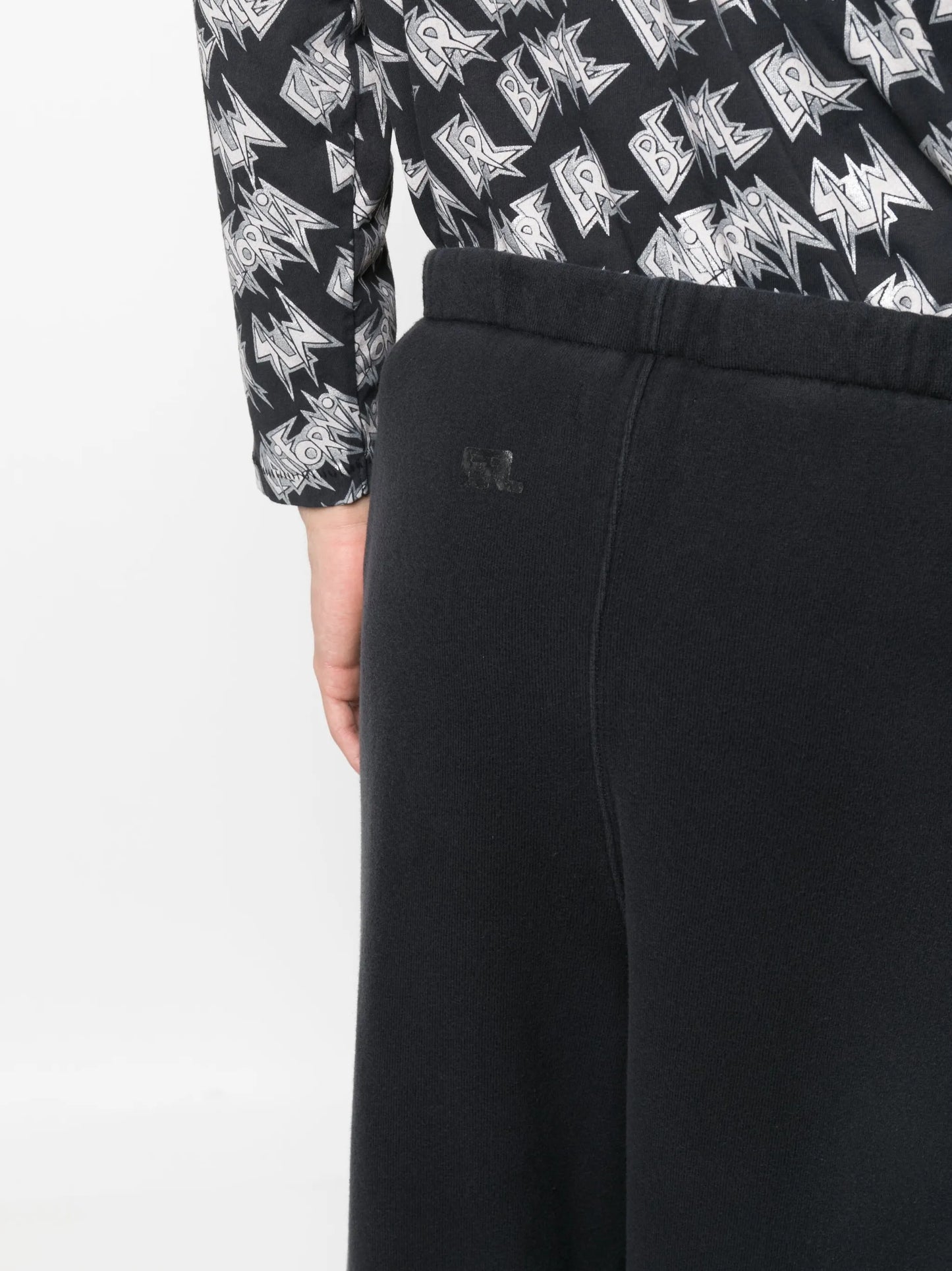 jersey-fleece cotton track pants
