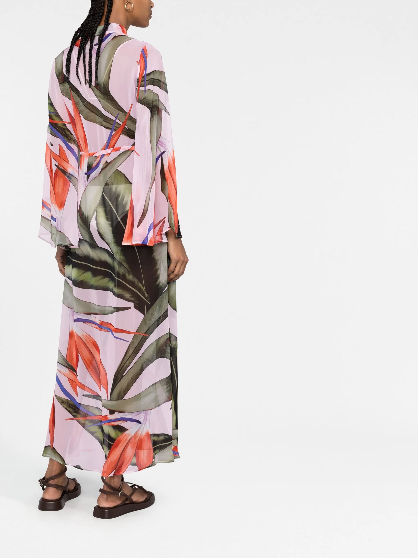 Betty Birds Of Paradise-print wrap dress
