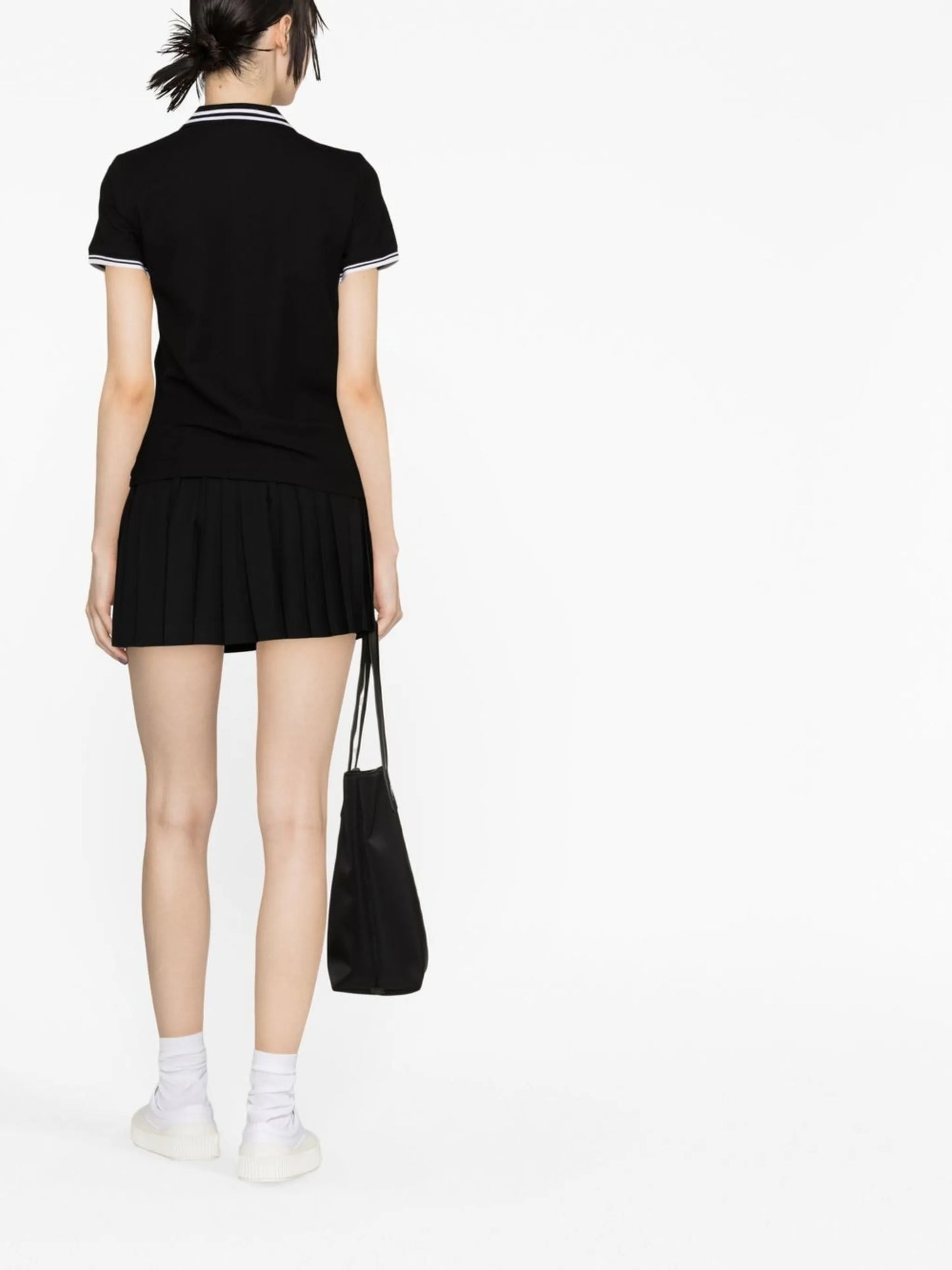 striped-detail polo shirt