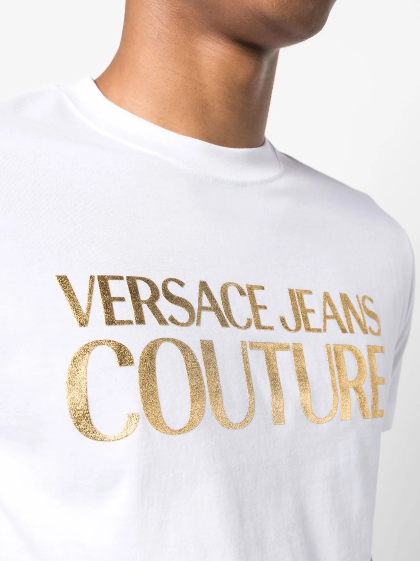 foil logo cotton T-shirt