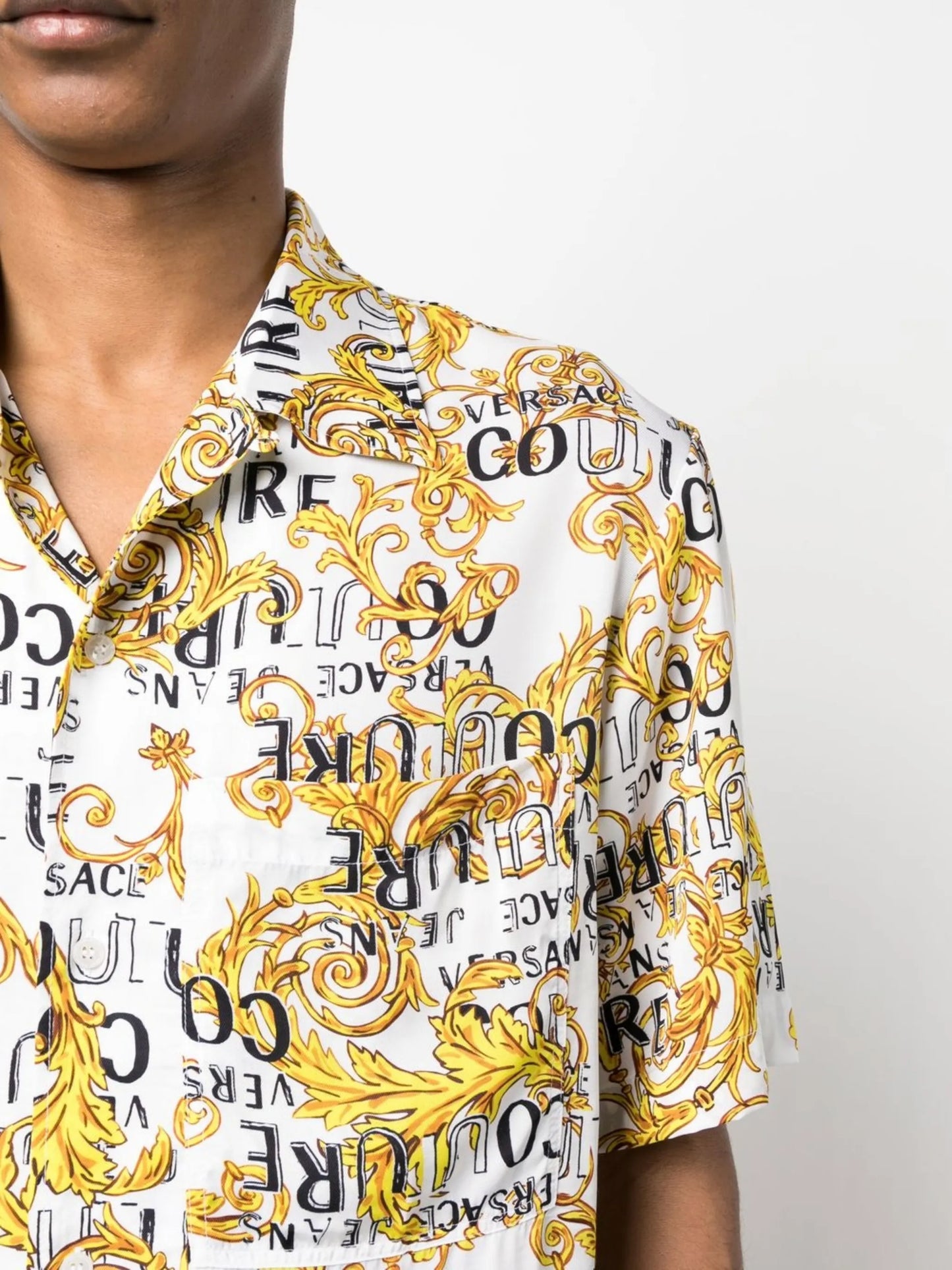 baroque-print short-sleeve shirt