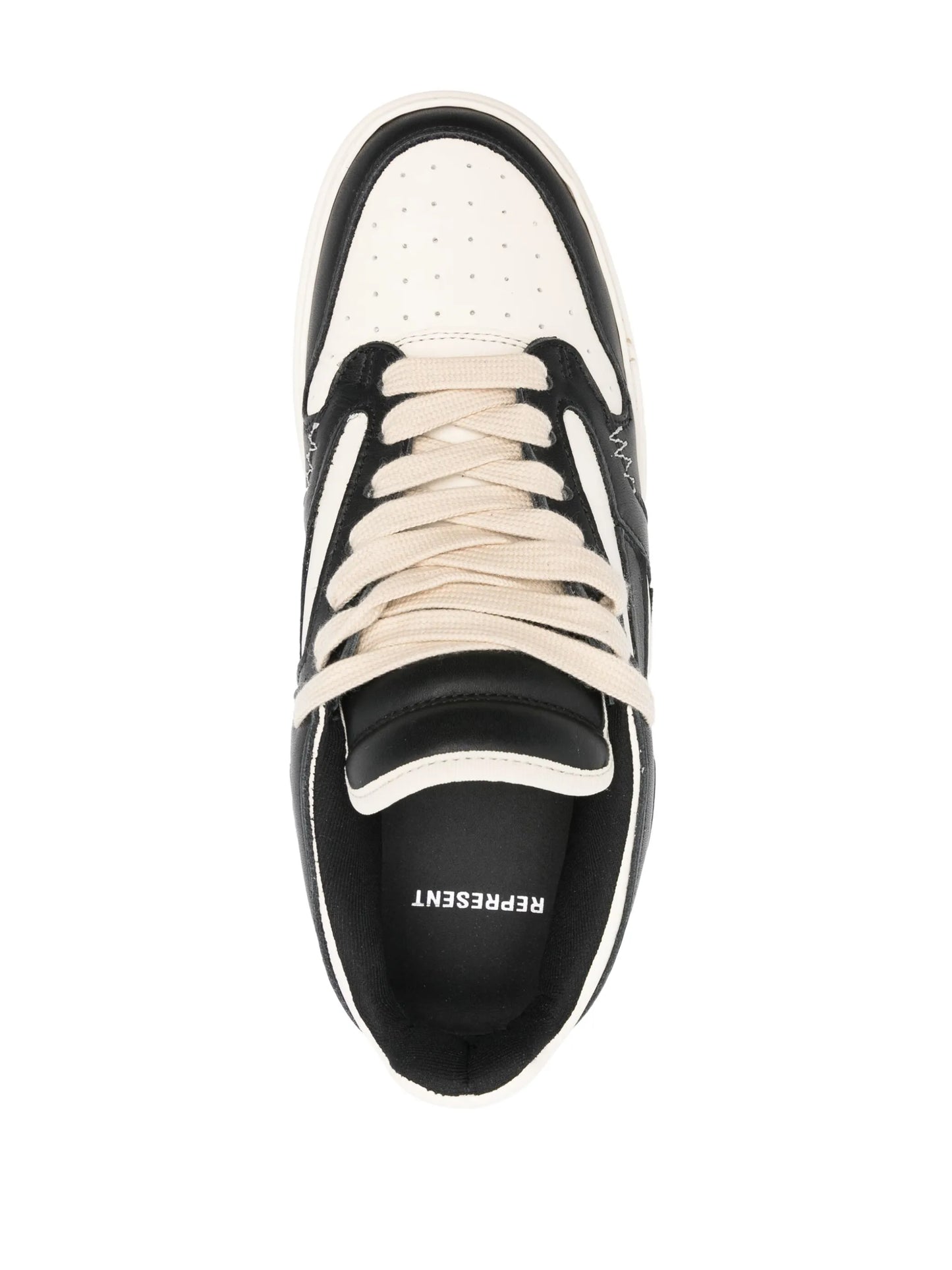 Reptor contrast leather sneakers