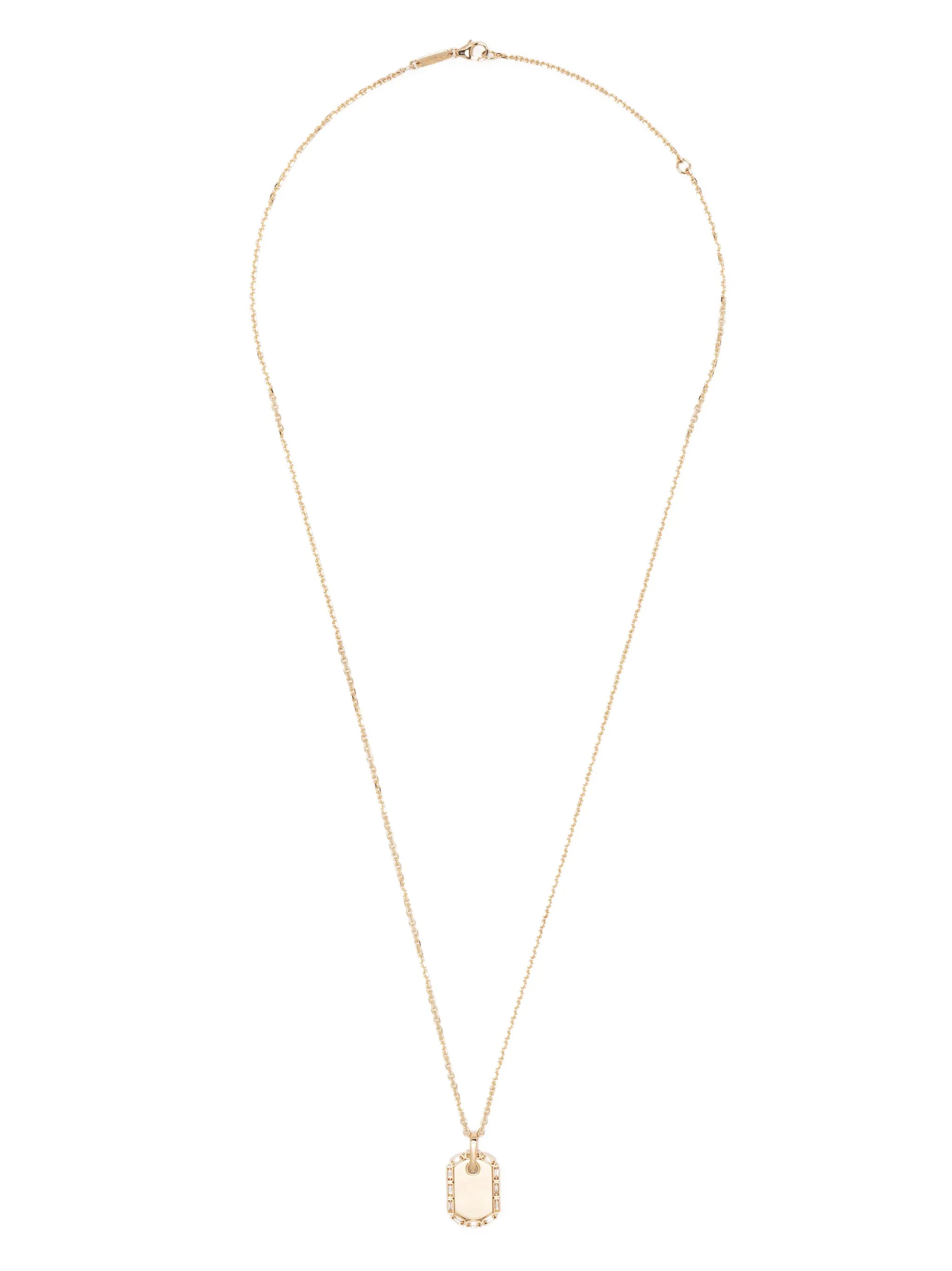 pendant rolo-chain necklace