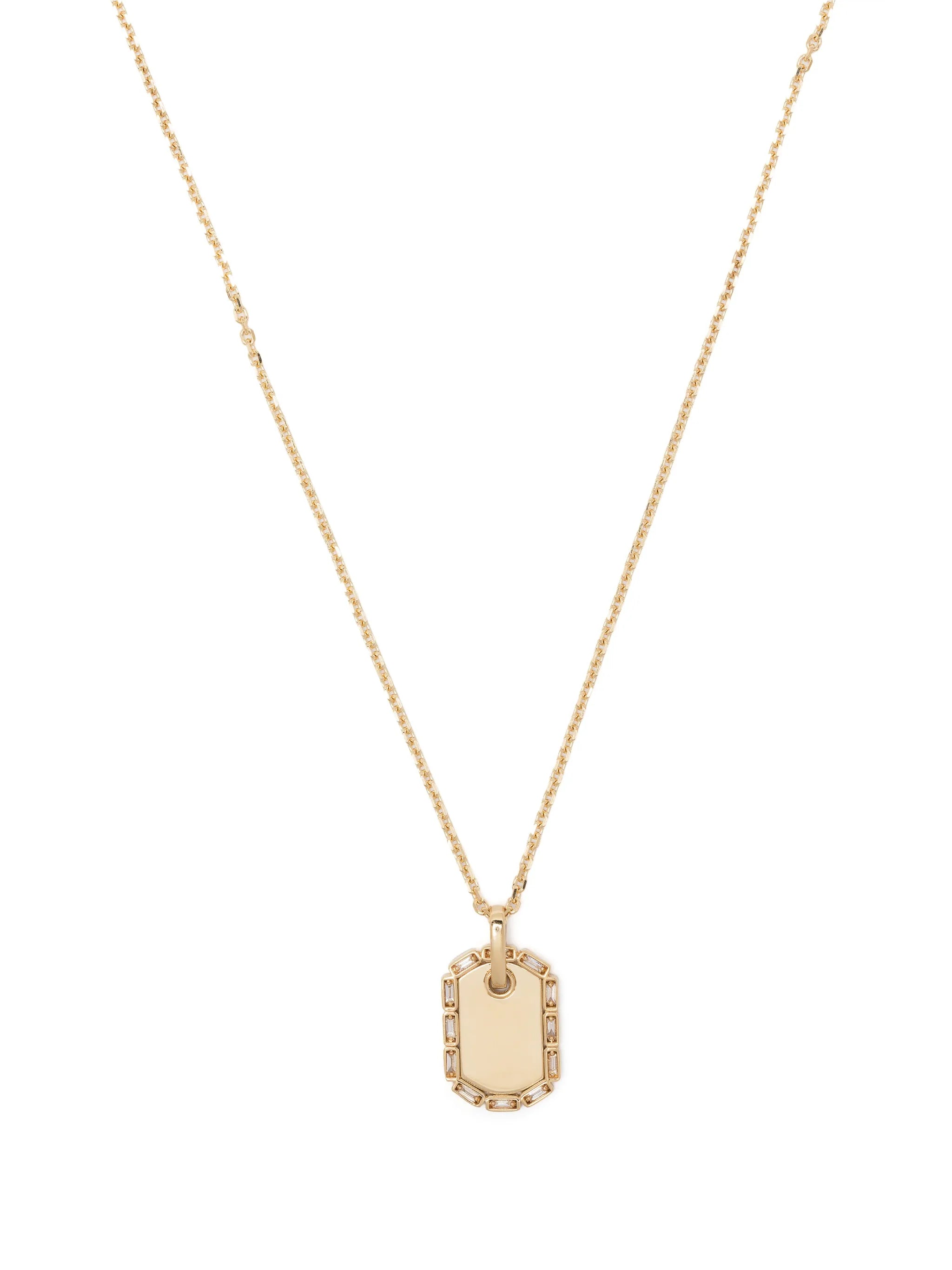 pendant rolo-chain necklace