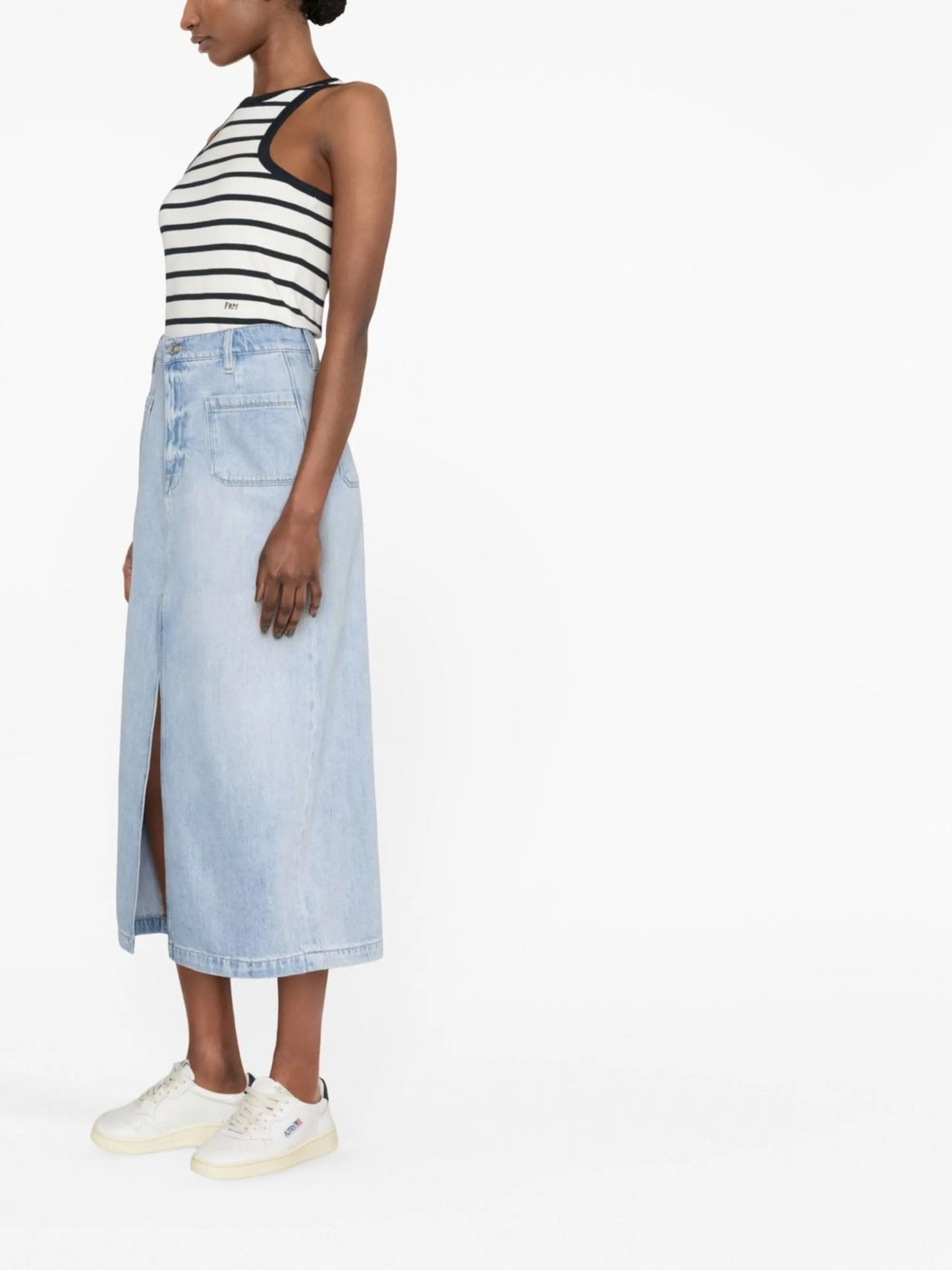 stripe-design tank top