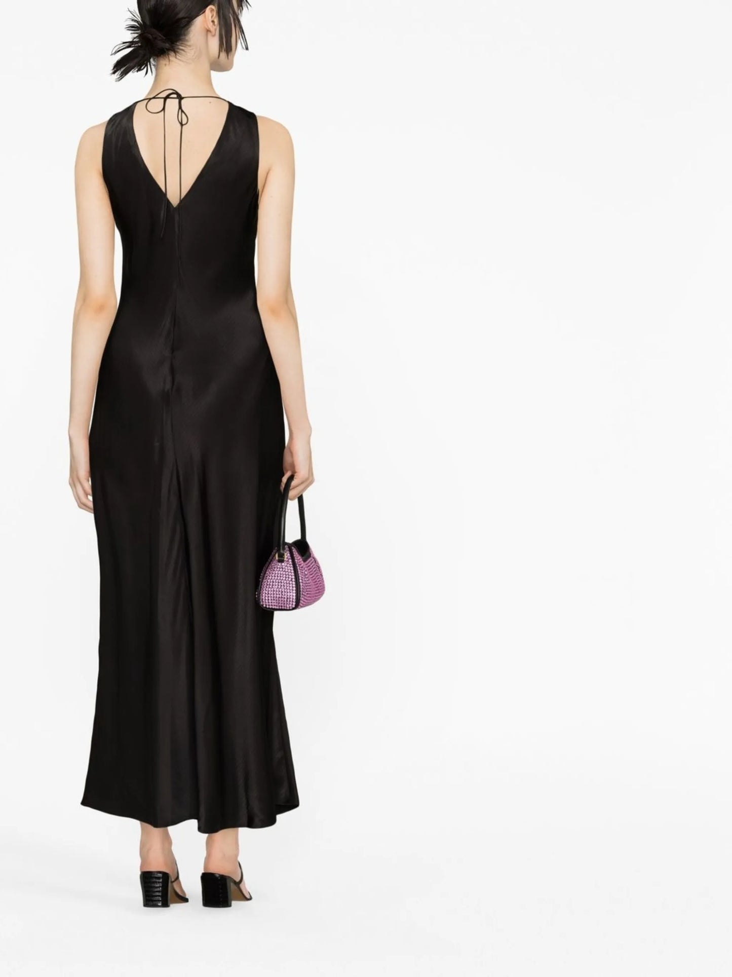 lace-up midi dress