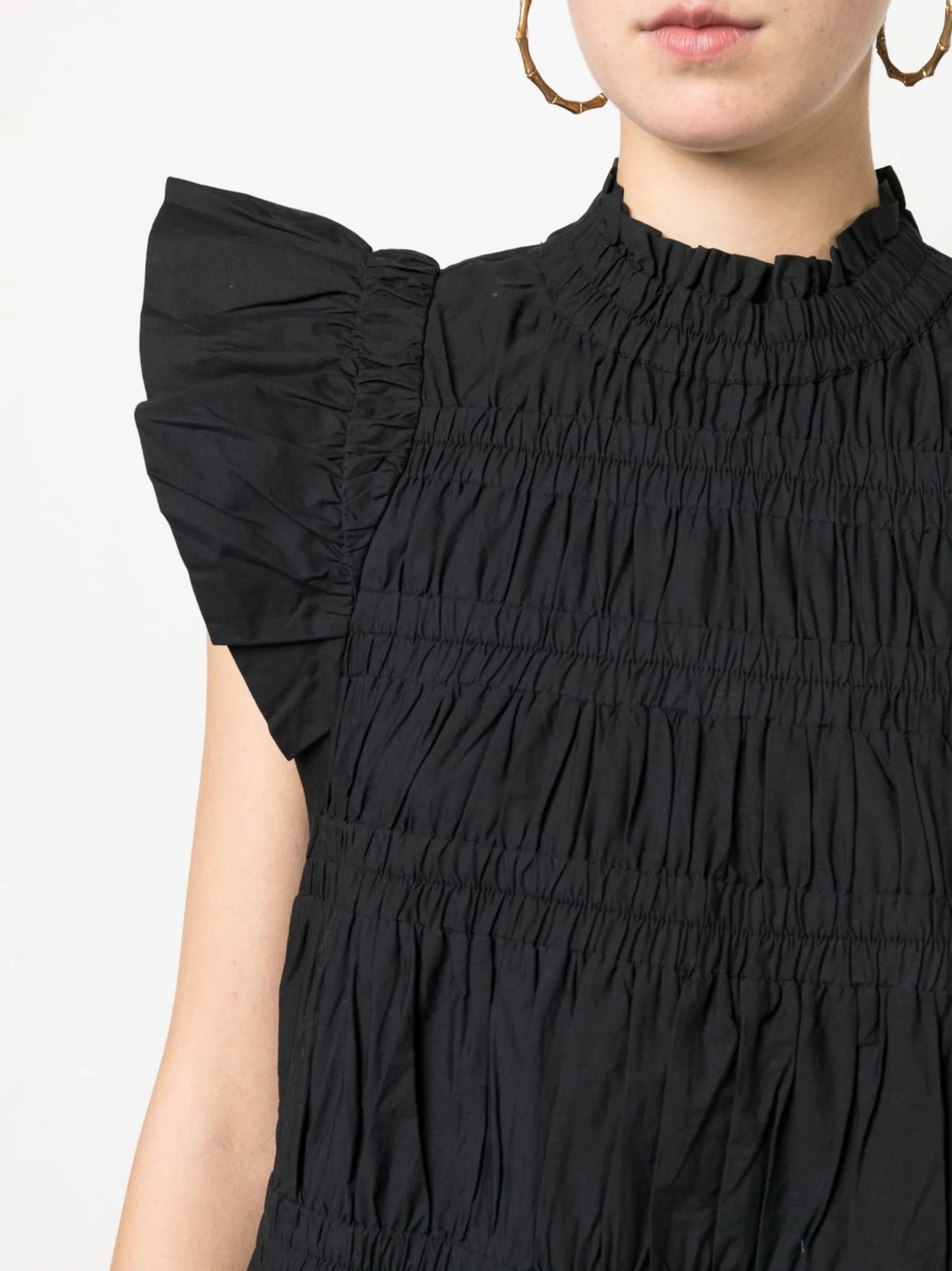 Steph smocked cotton mini dress