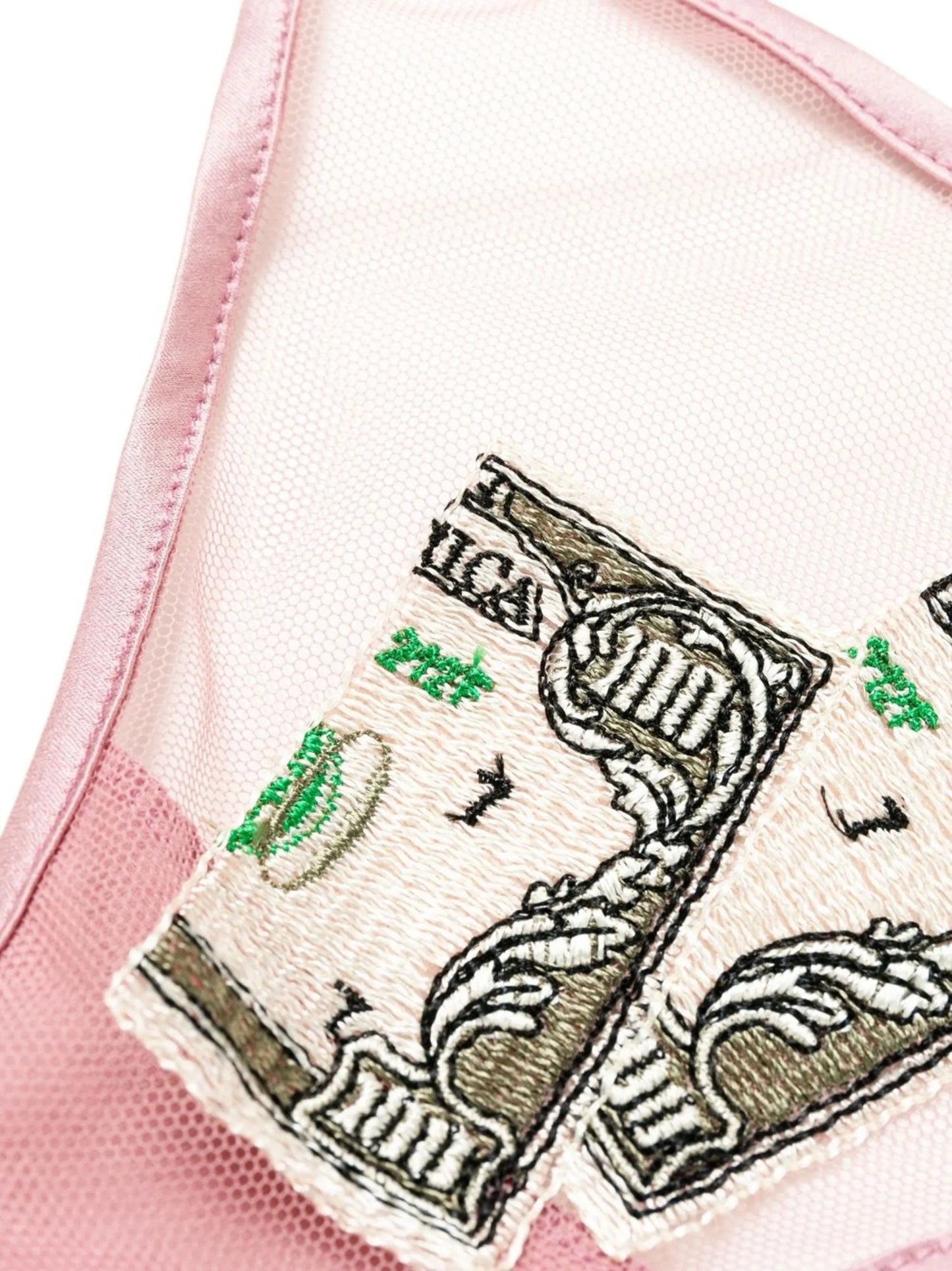 money embroidered g-string