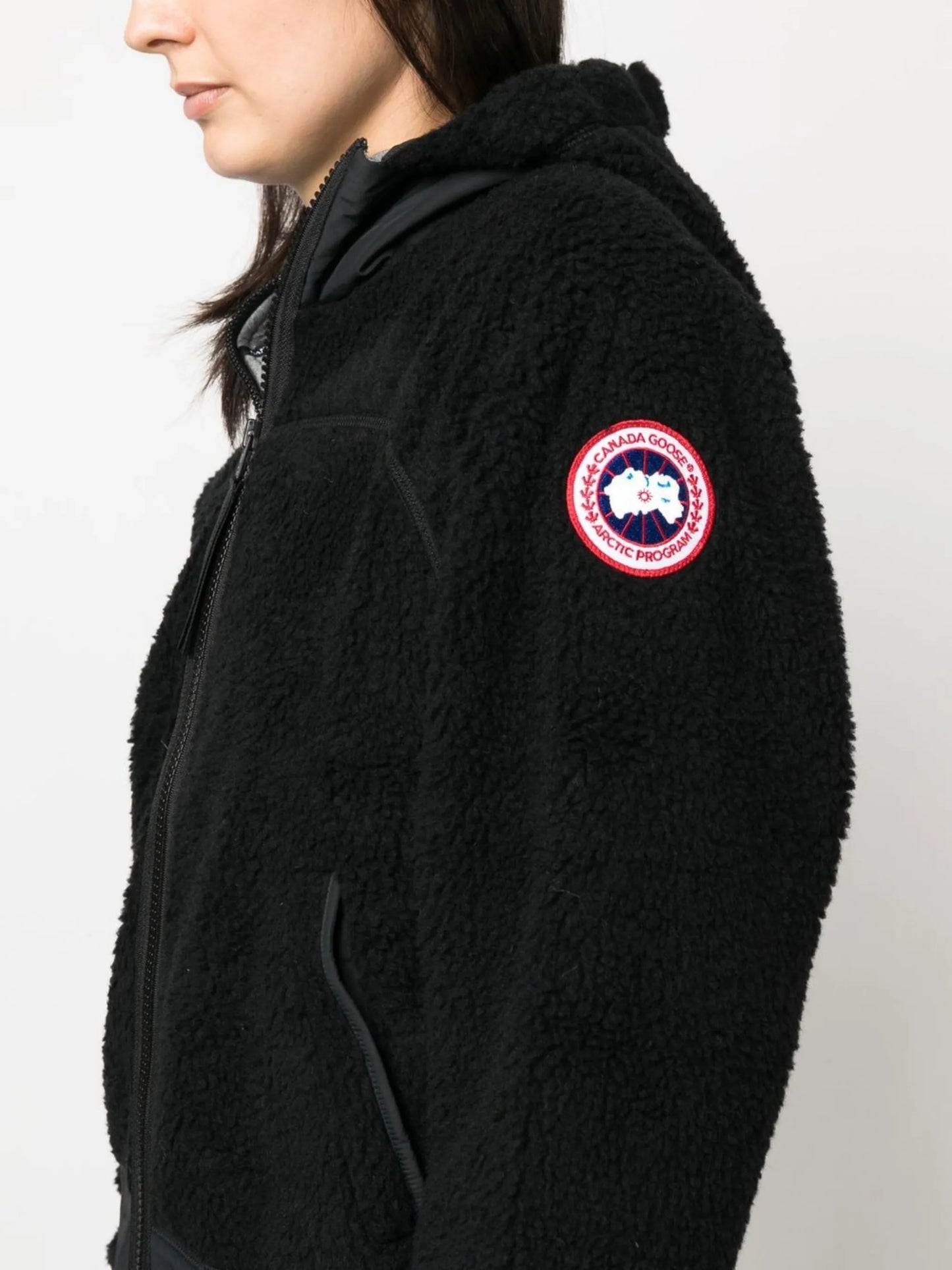 fleece zipped hooded jacket