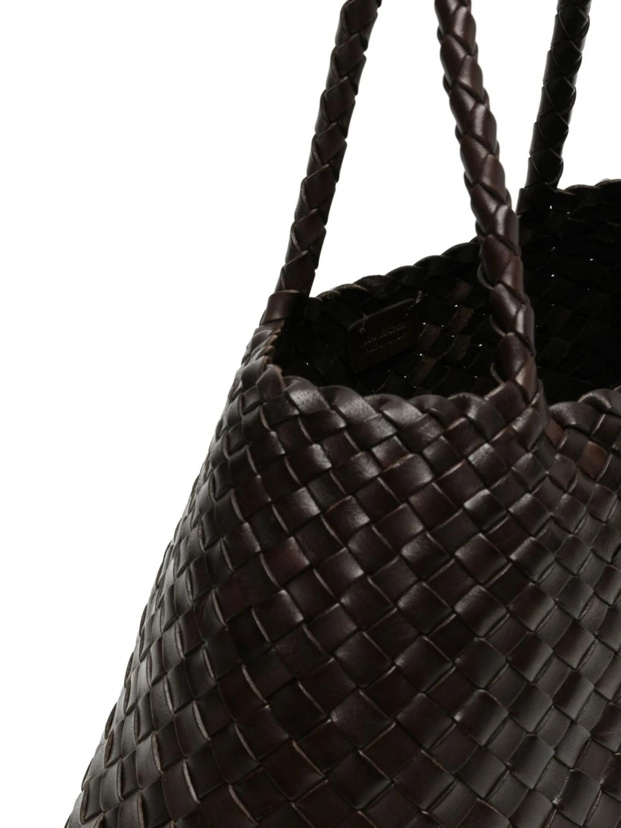 Santa interwoven leather bag