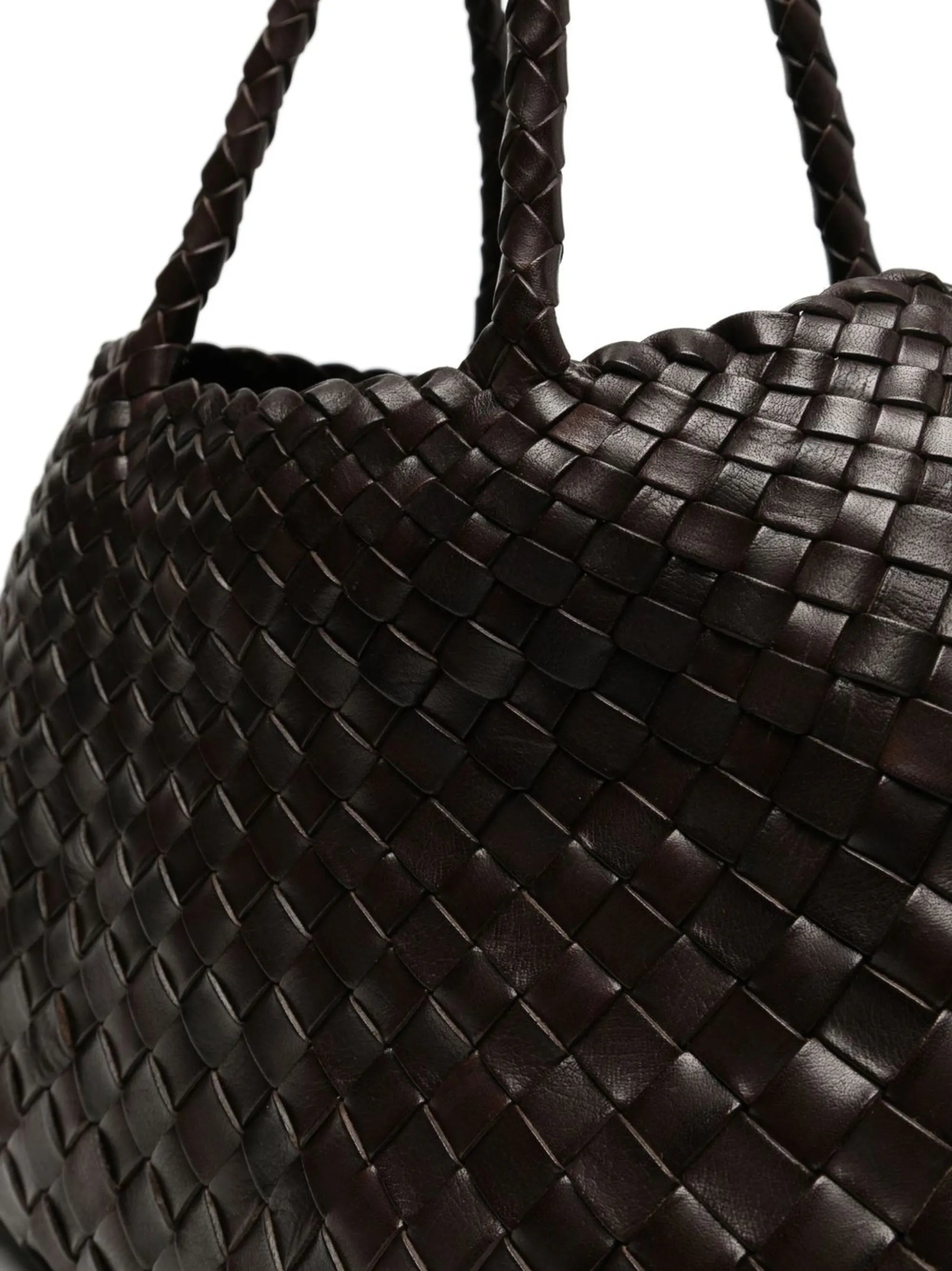 Santa interwoven leather bag