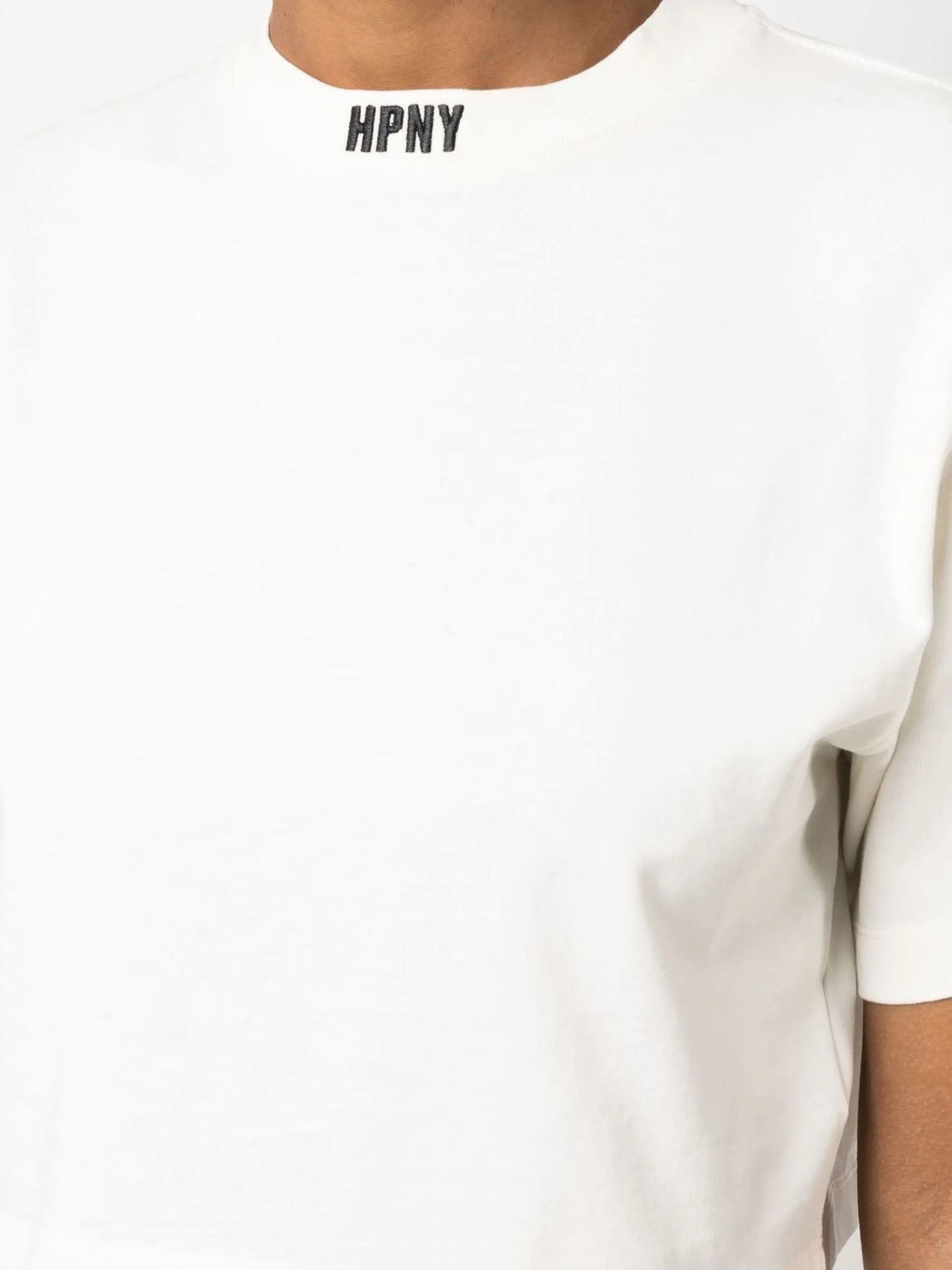 embroidered-logo cropped T-shirt