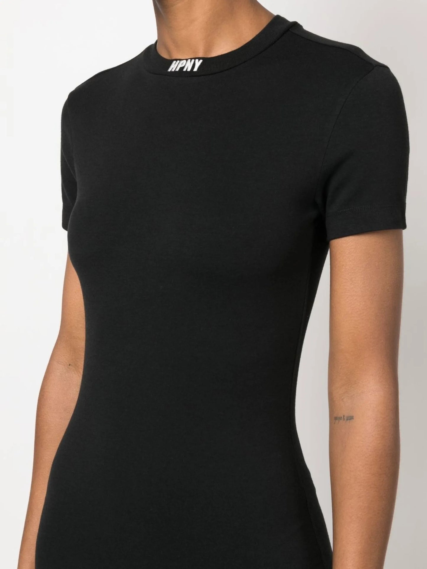 logo-embroidered T-shirt dress
