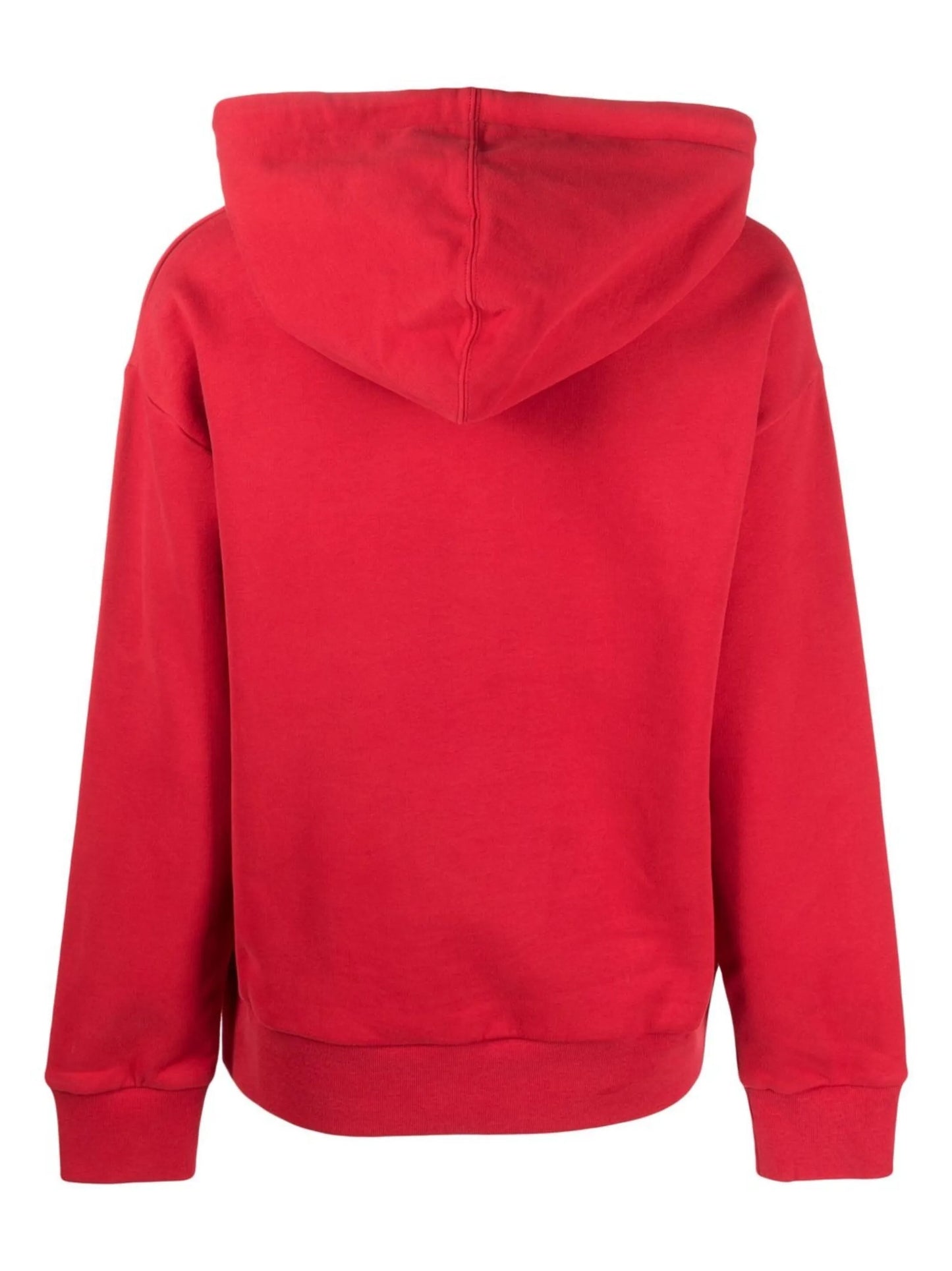 logo-embroidered drawstring hoodie