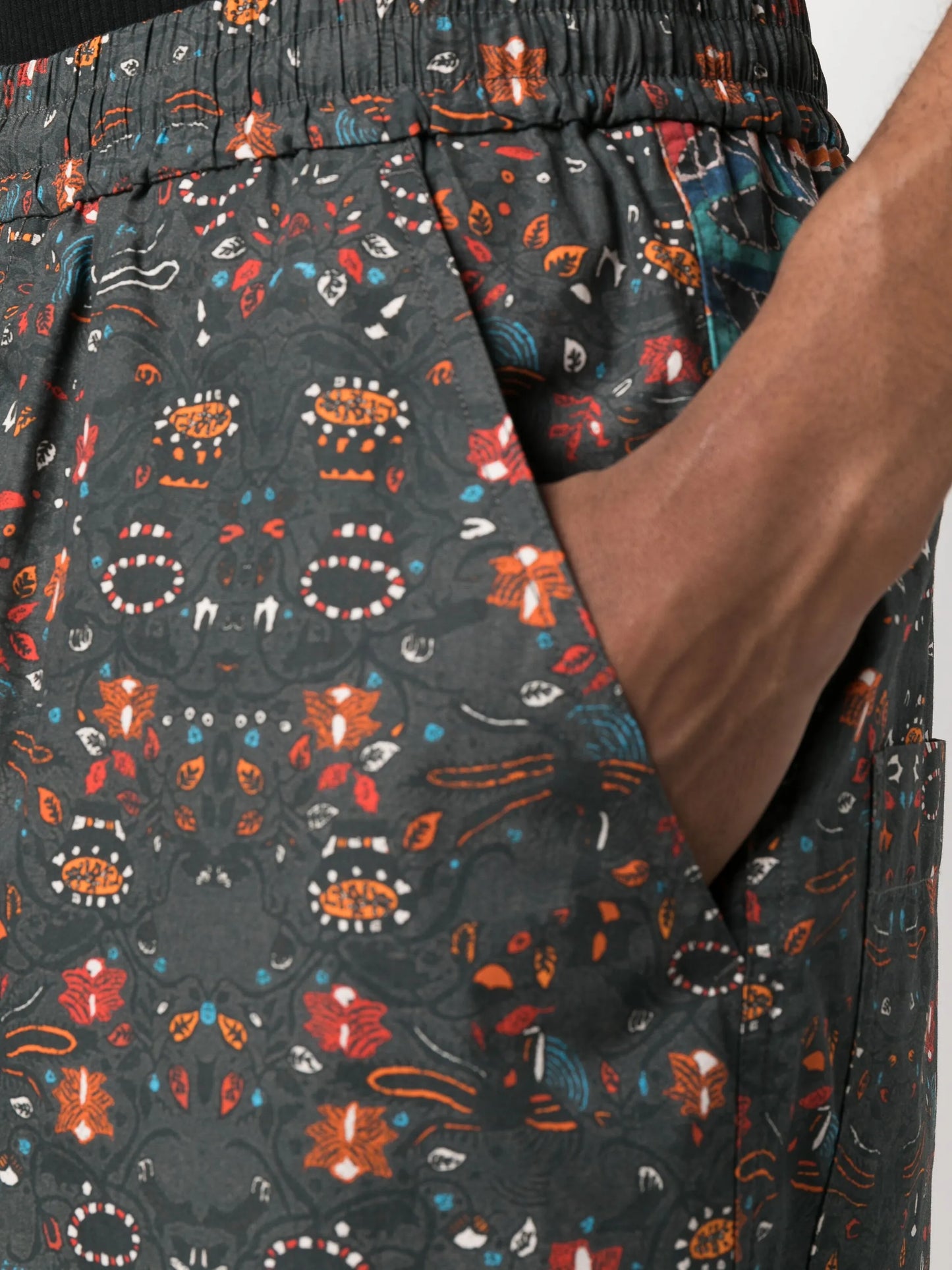 graphic-print deck shorts