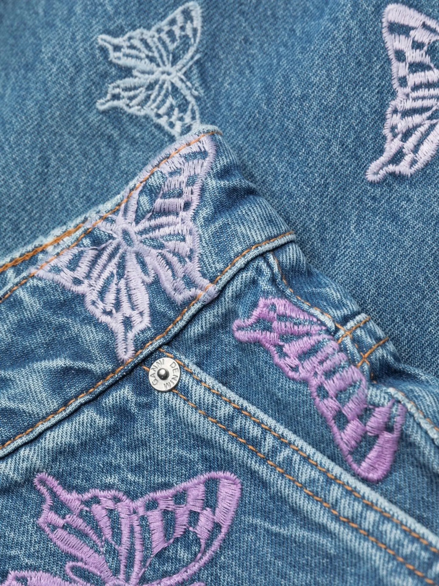 logo embroidered jeans