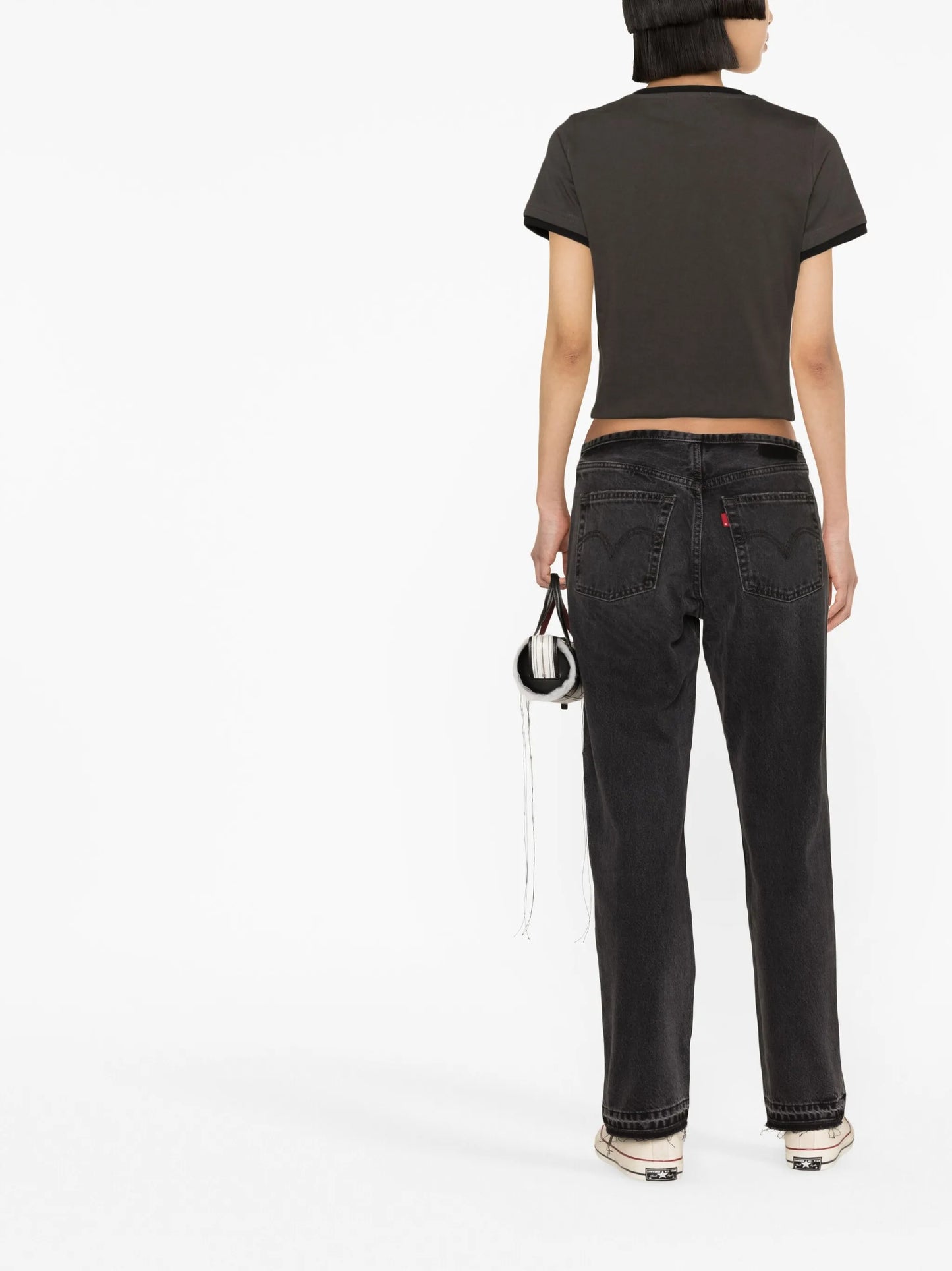 mini waist straight trousers