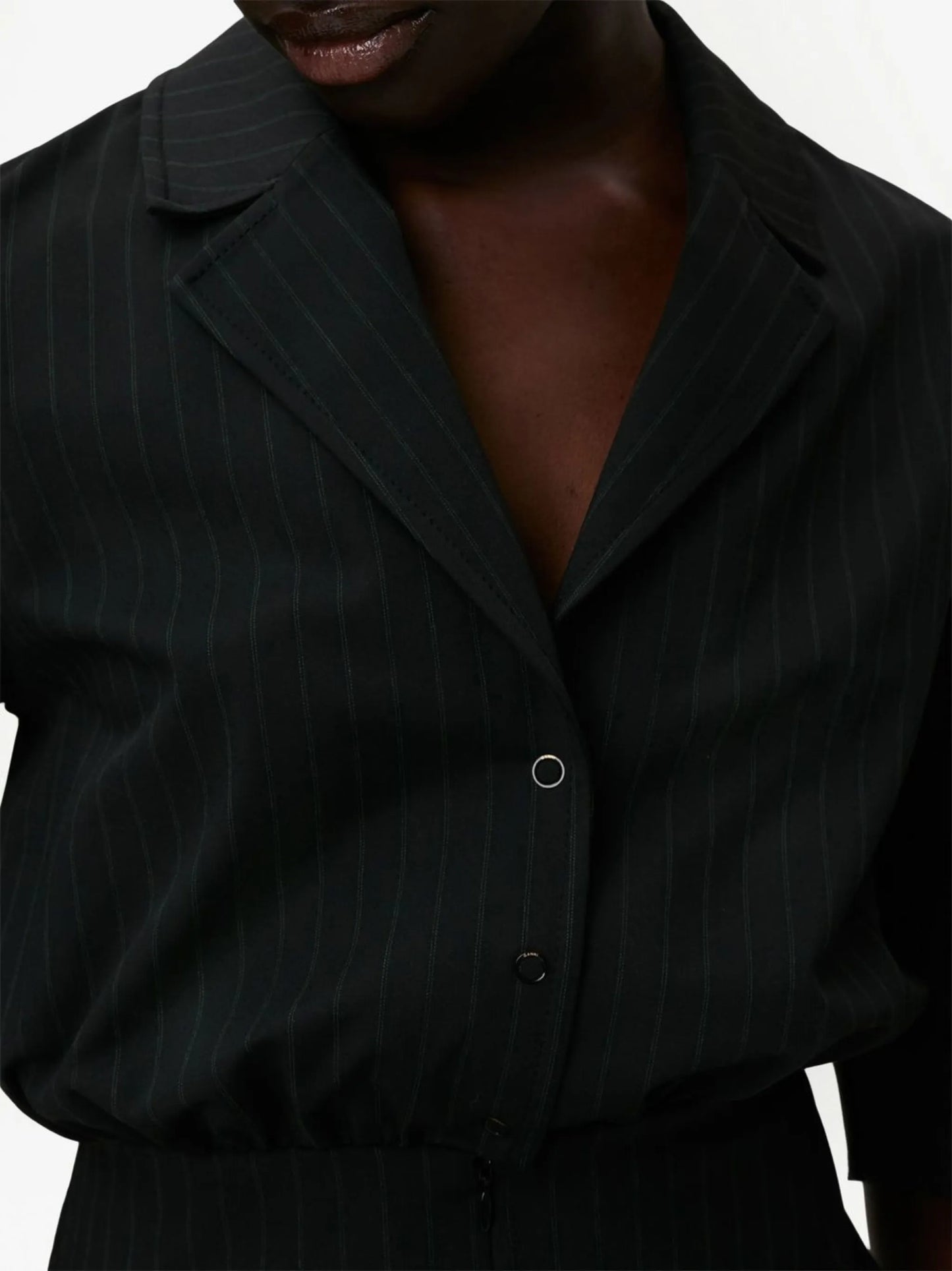 pinstripe shirt mini dress