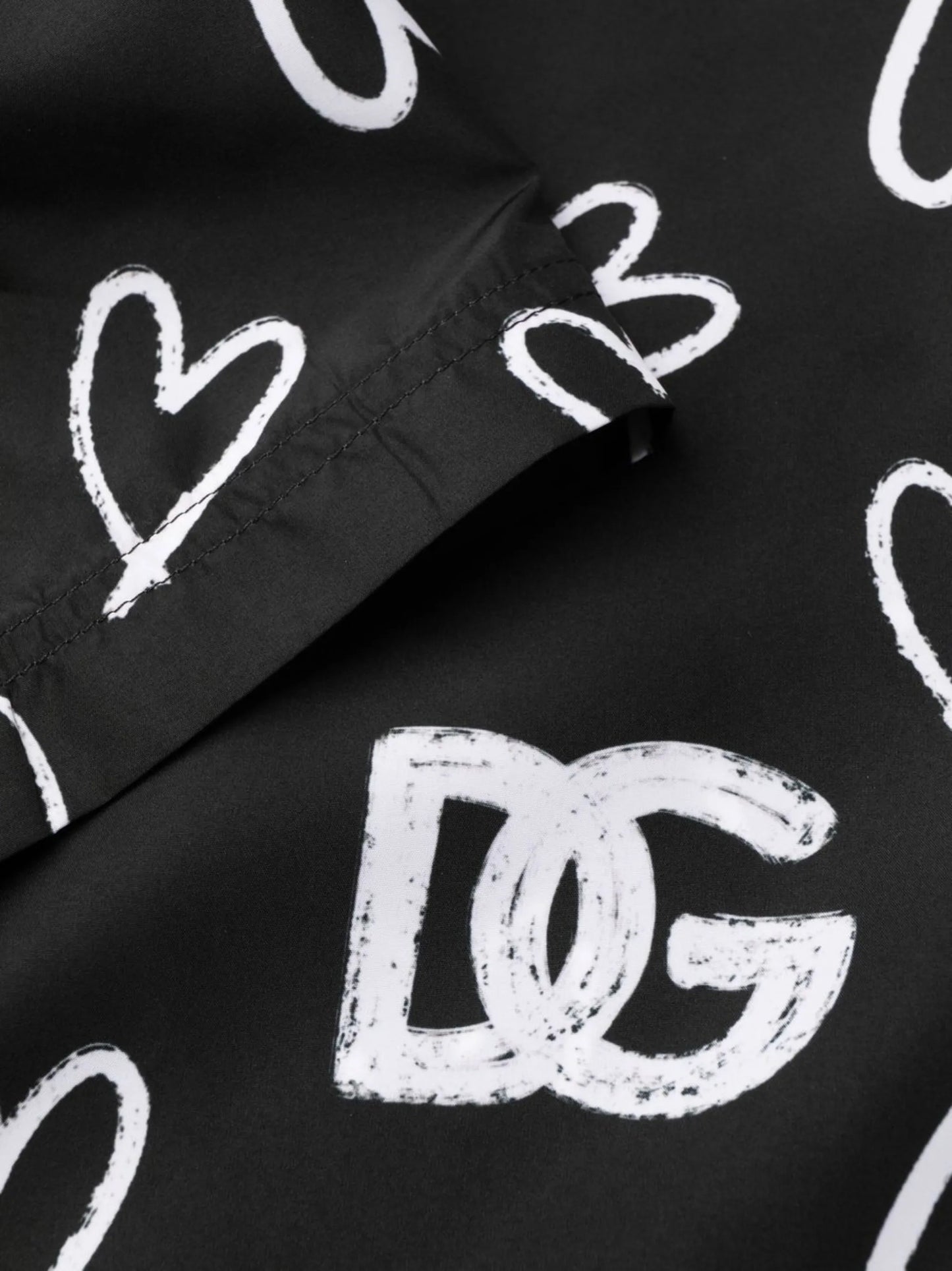 heart-print swim shorts