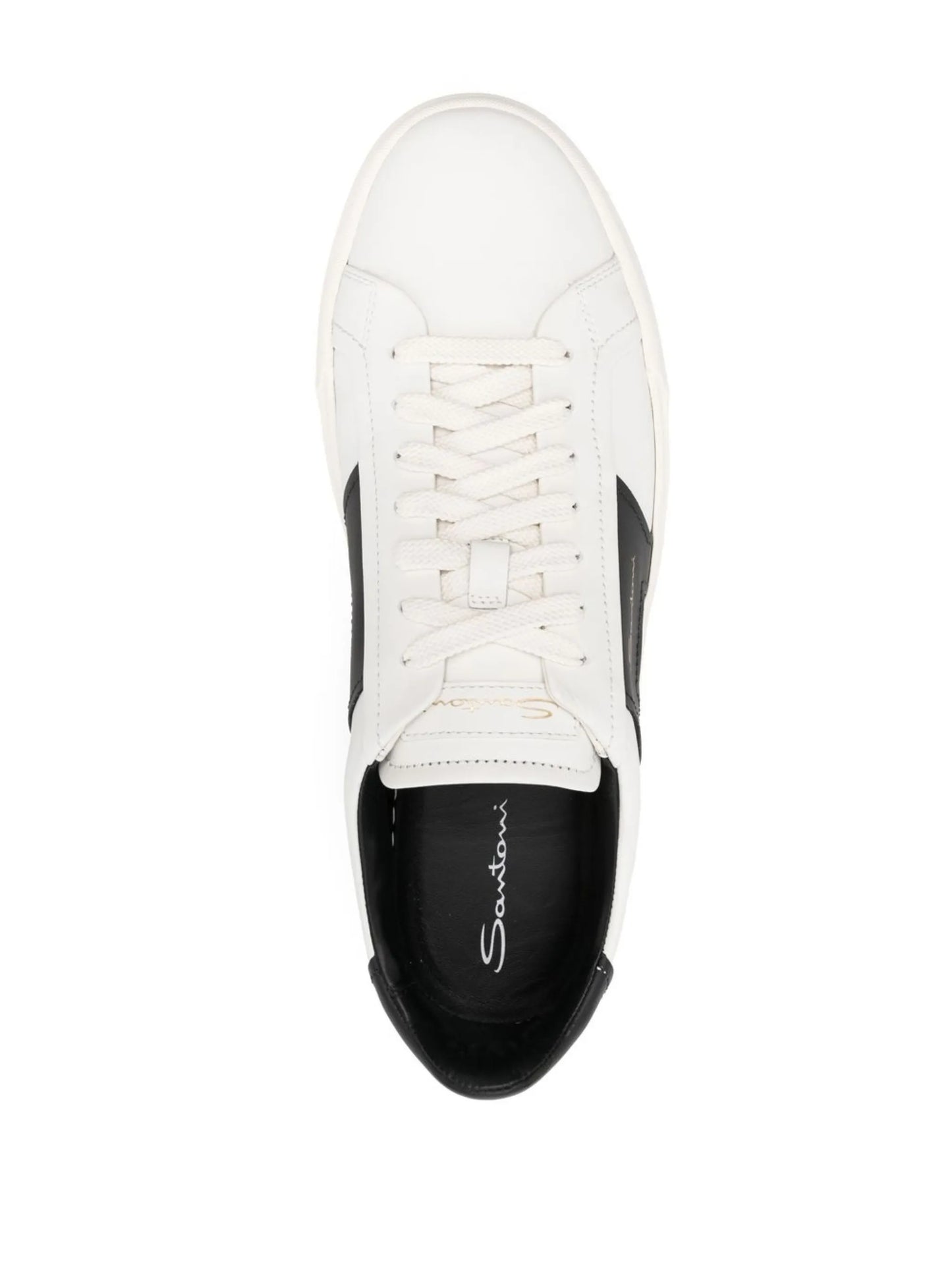 leather low-top sneakers