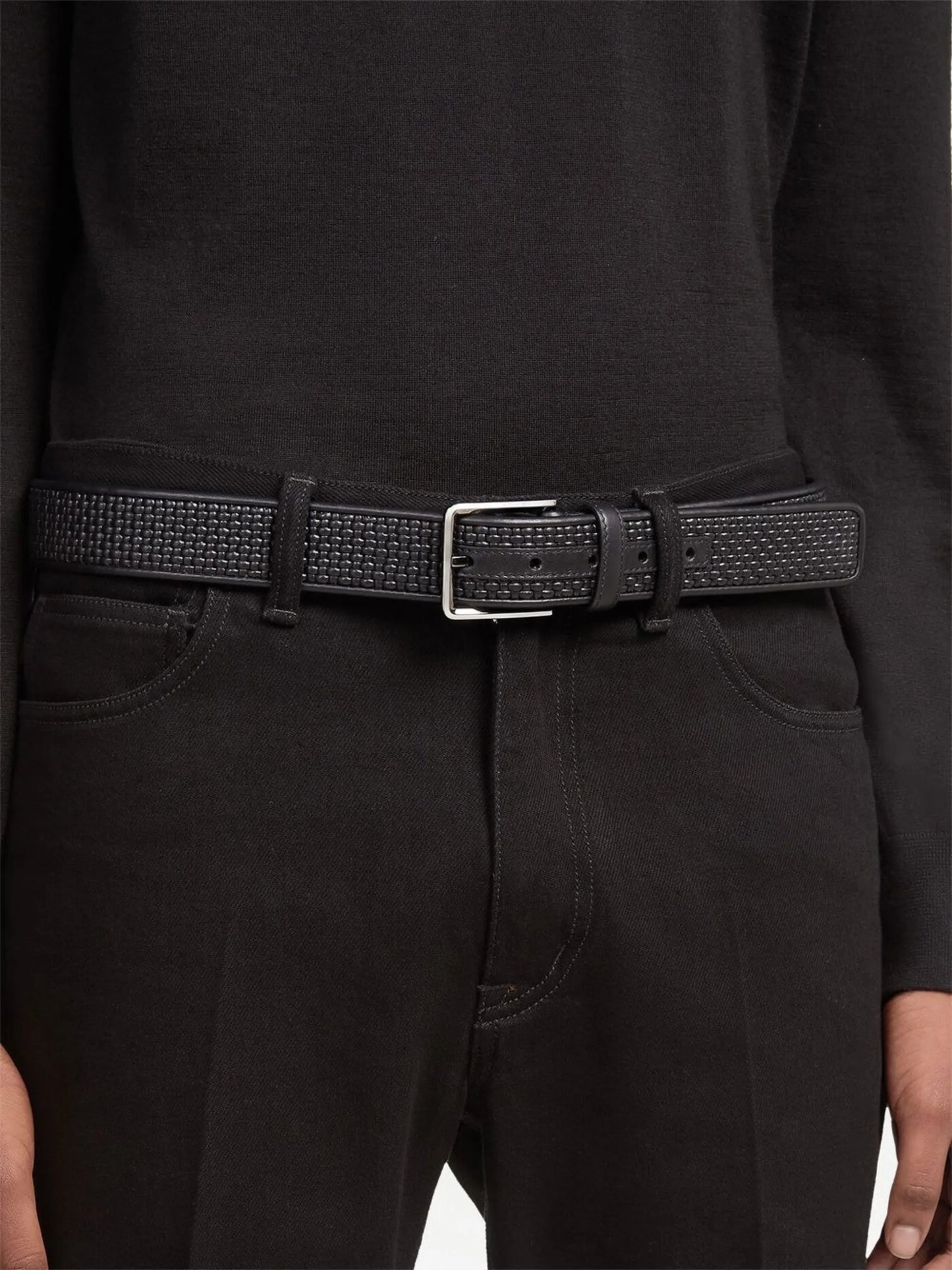 Pelletessuta leather belt