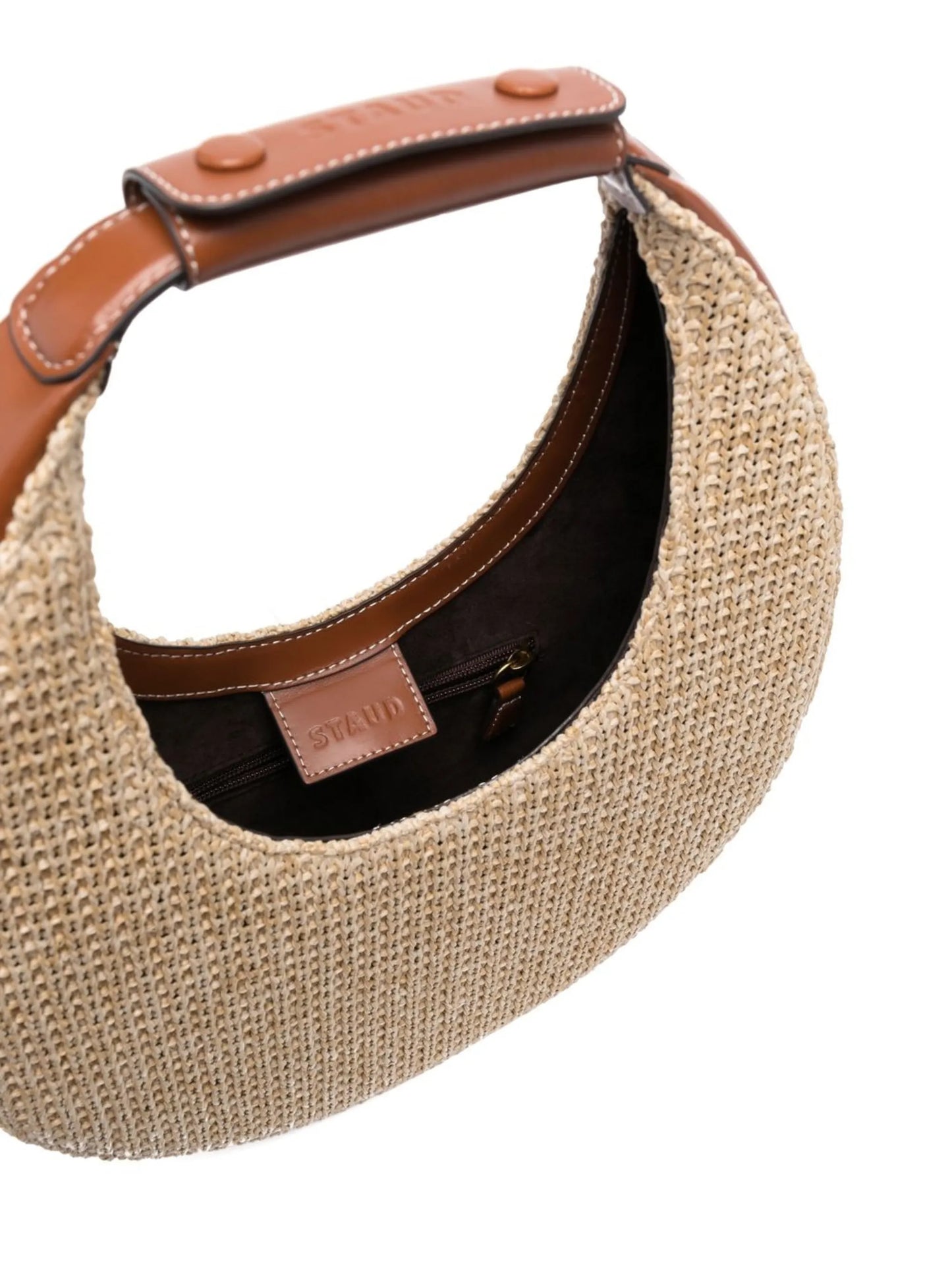 woven-raffia tote bag