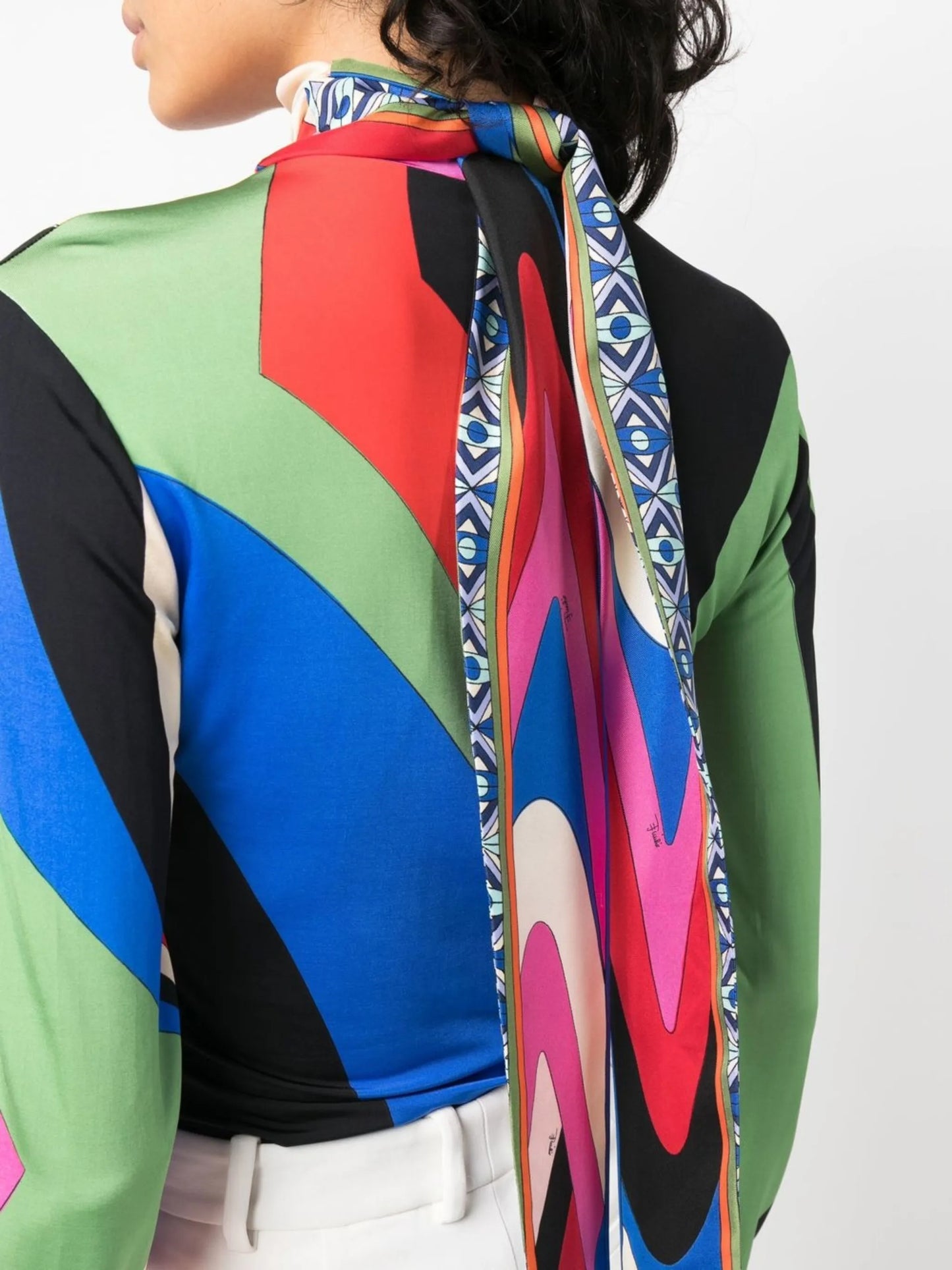 Goccia-print roll-neck top