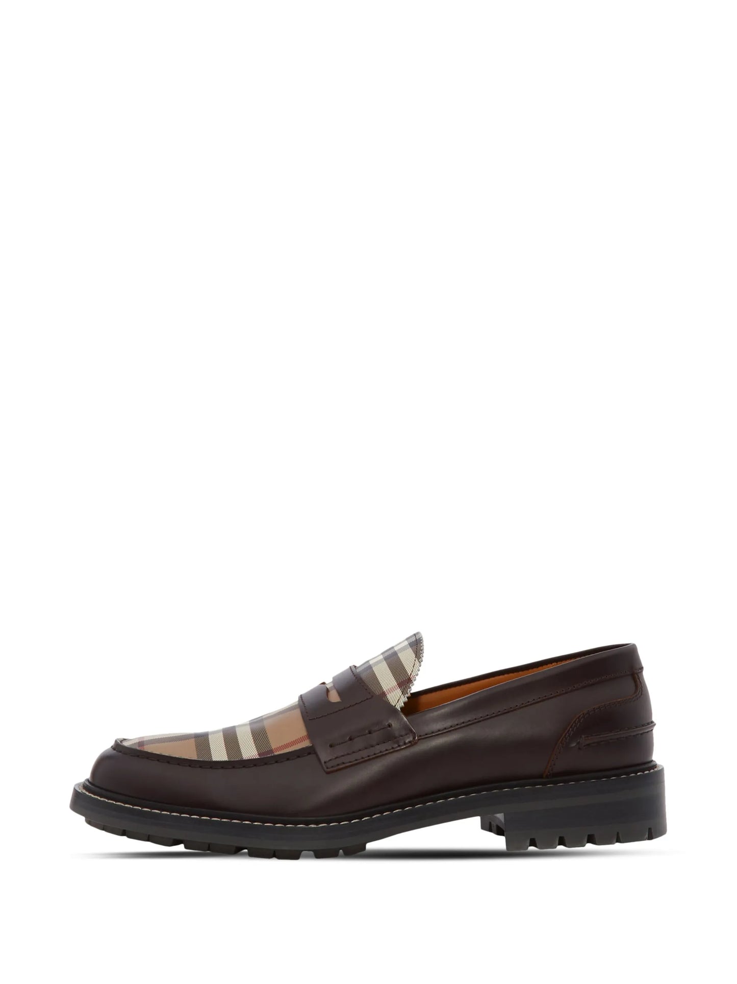 Vintage Check leather loafers