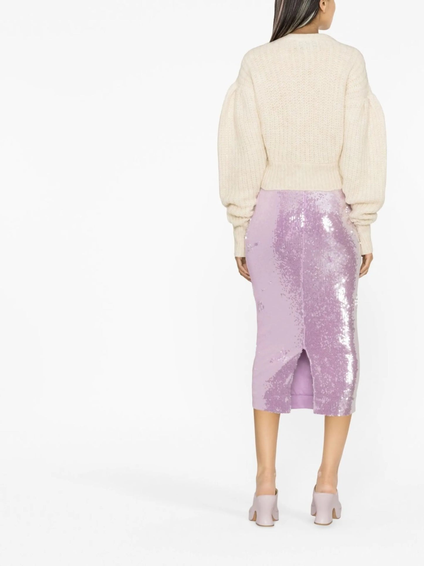 sequin-embellished pencil skirt