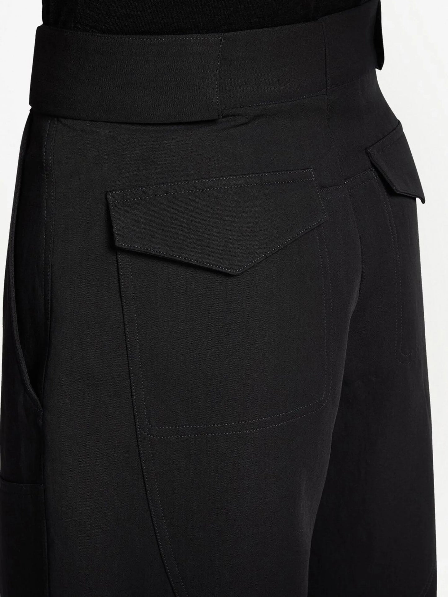 Pure Wool straight-leg trousers