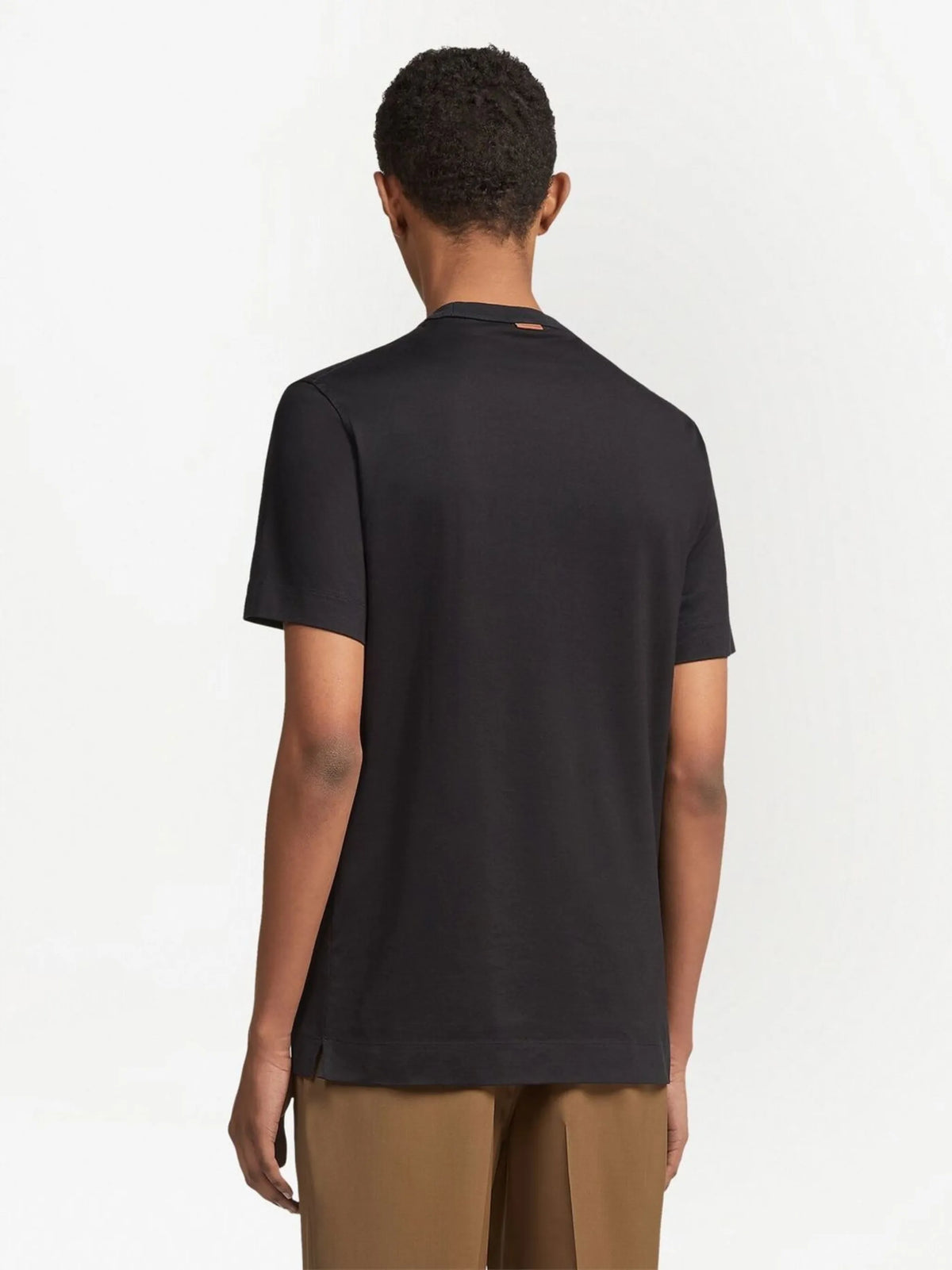 black cotton T-shirt