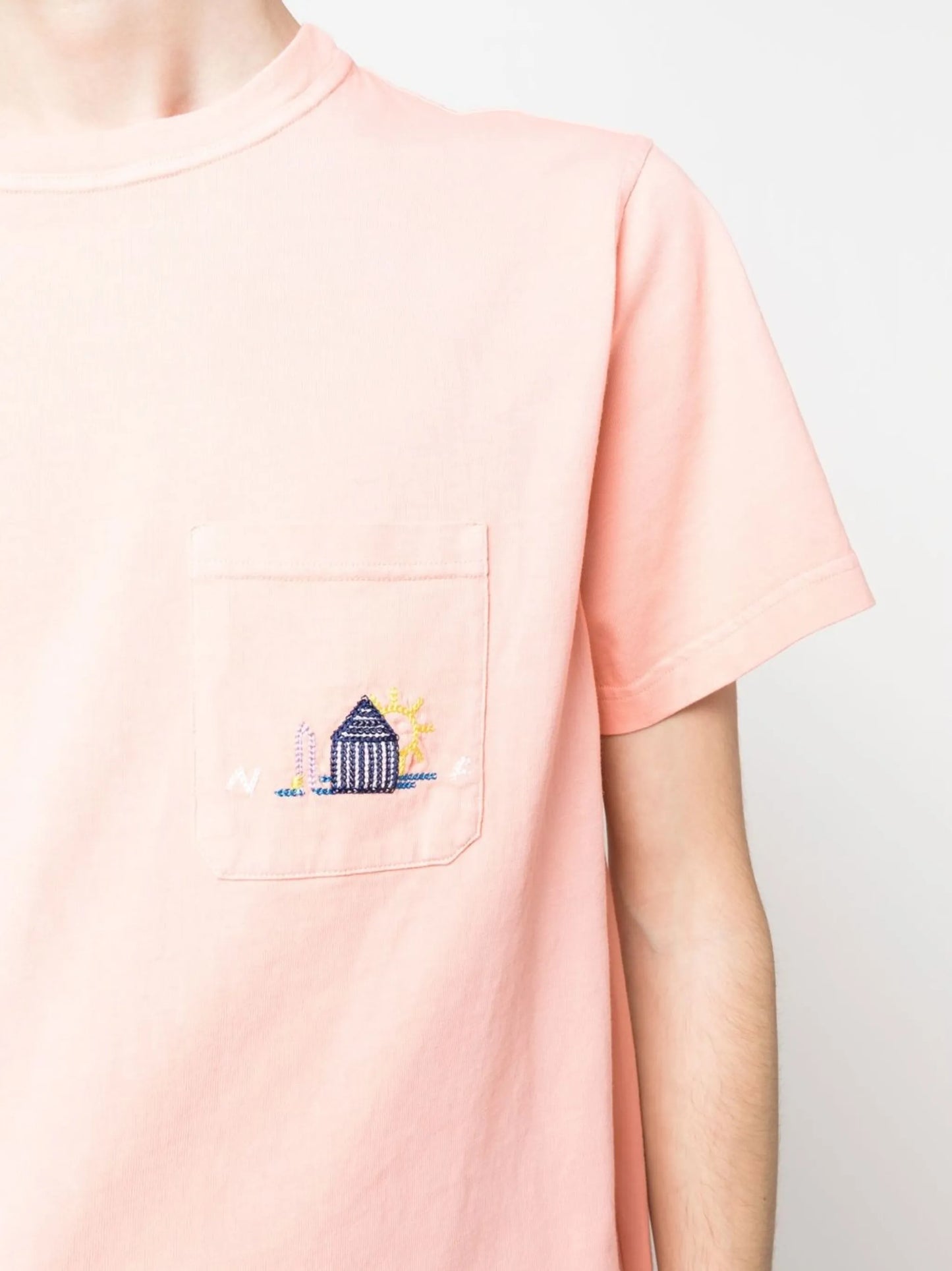 embroidered-motif short-sleeve T-shirt