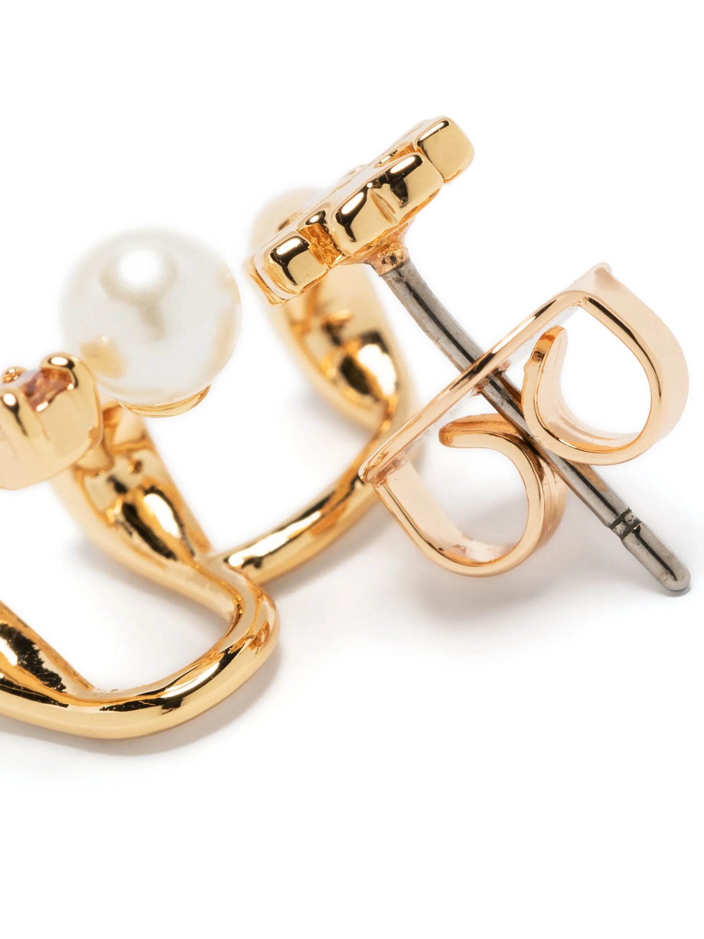 logo-engraved earrings