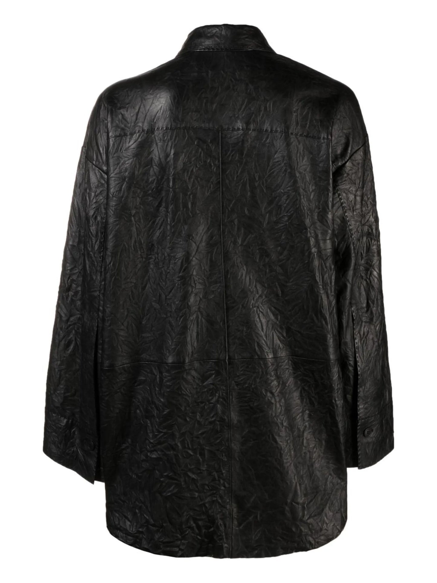 embossed leather shirt