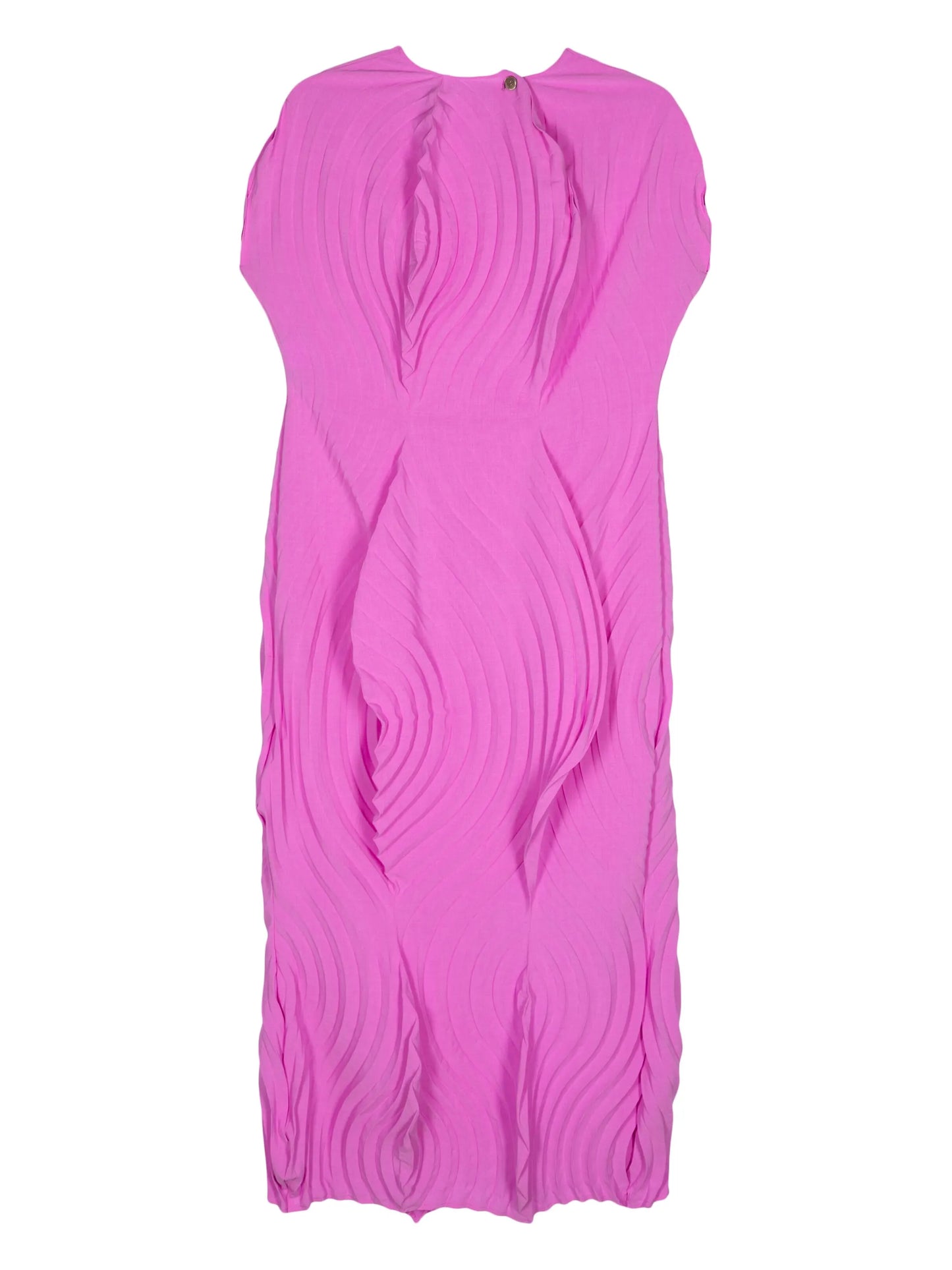 Resonant plissé midi dress