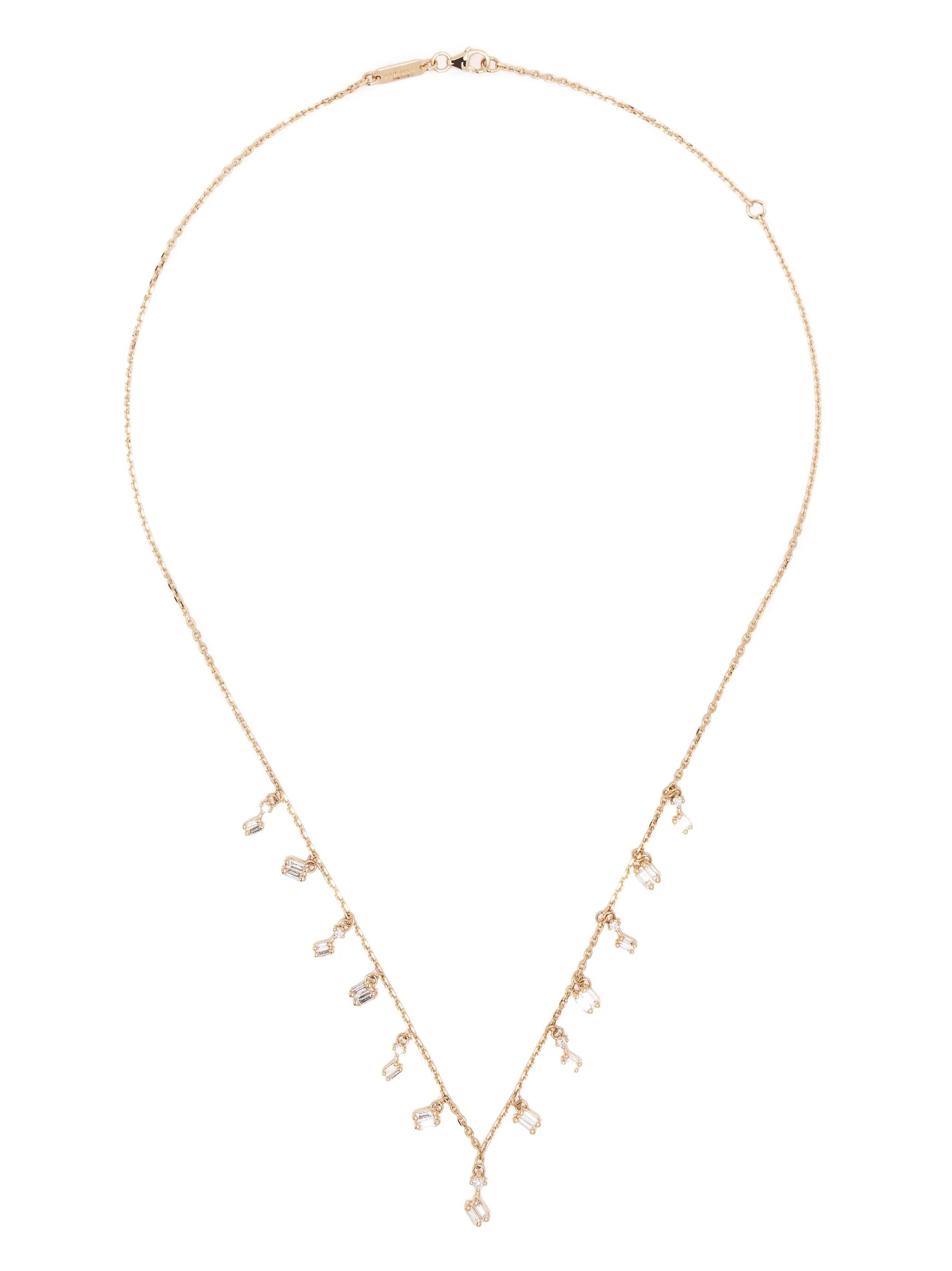 18kt yellow gold Classic diamond cascade necklace