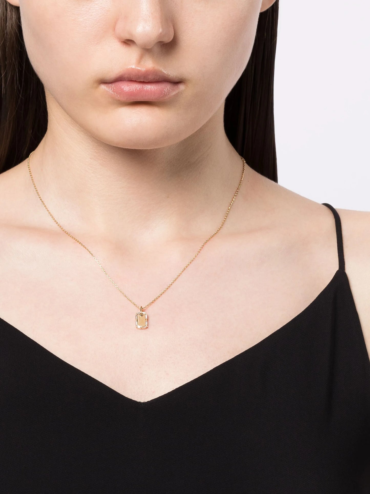 18kt yellow gold diamond necklace