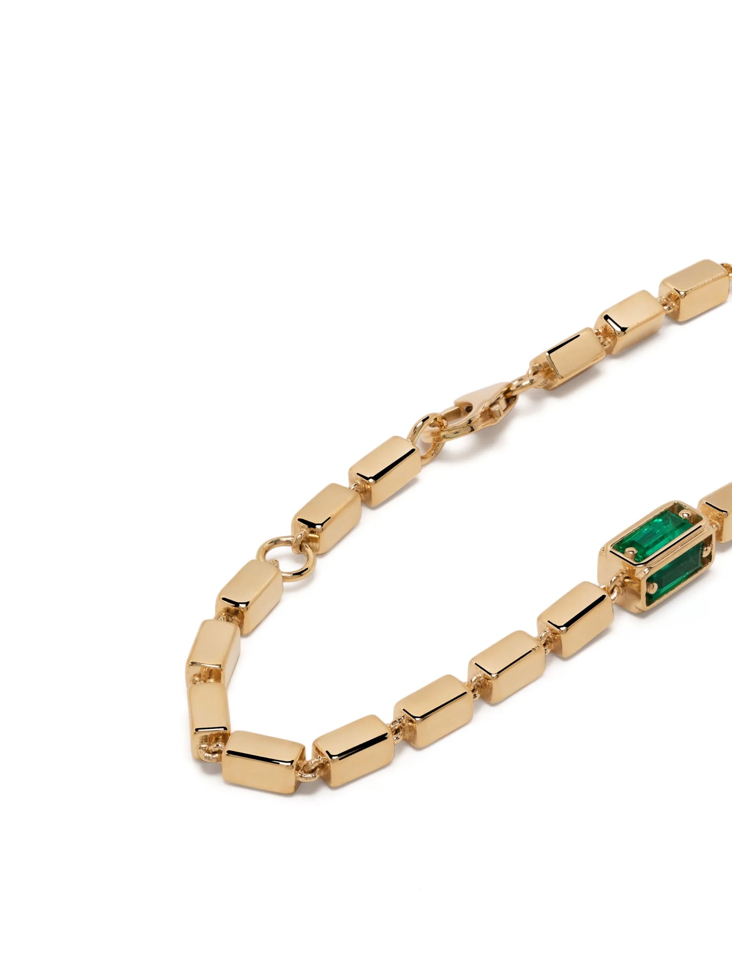 18kt yellow gold emerald tennis bracelet
