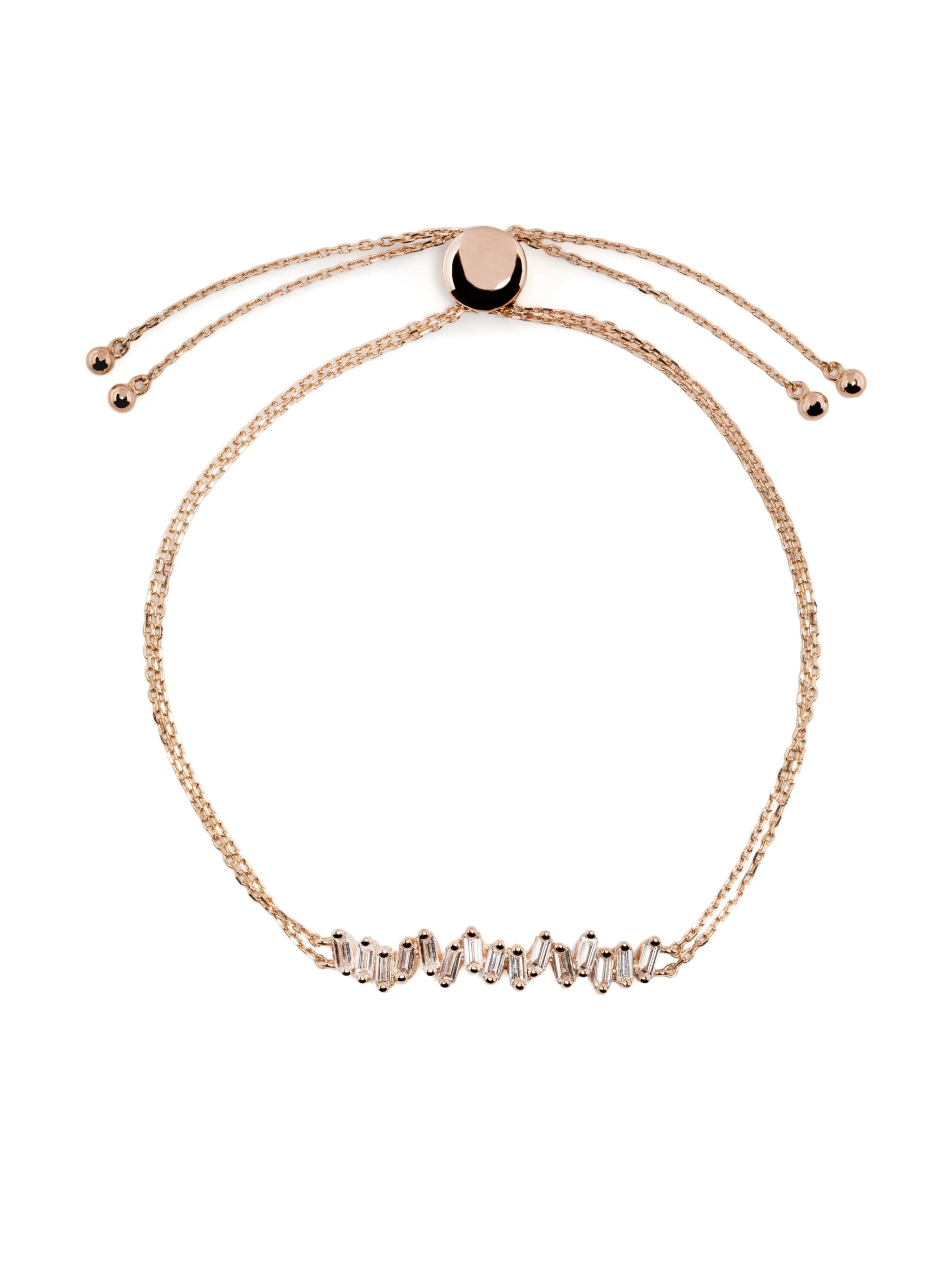 18kt rose gold Willow diamond bracelet