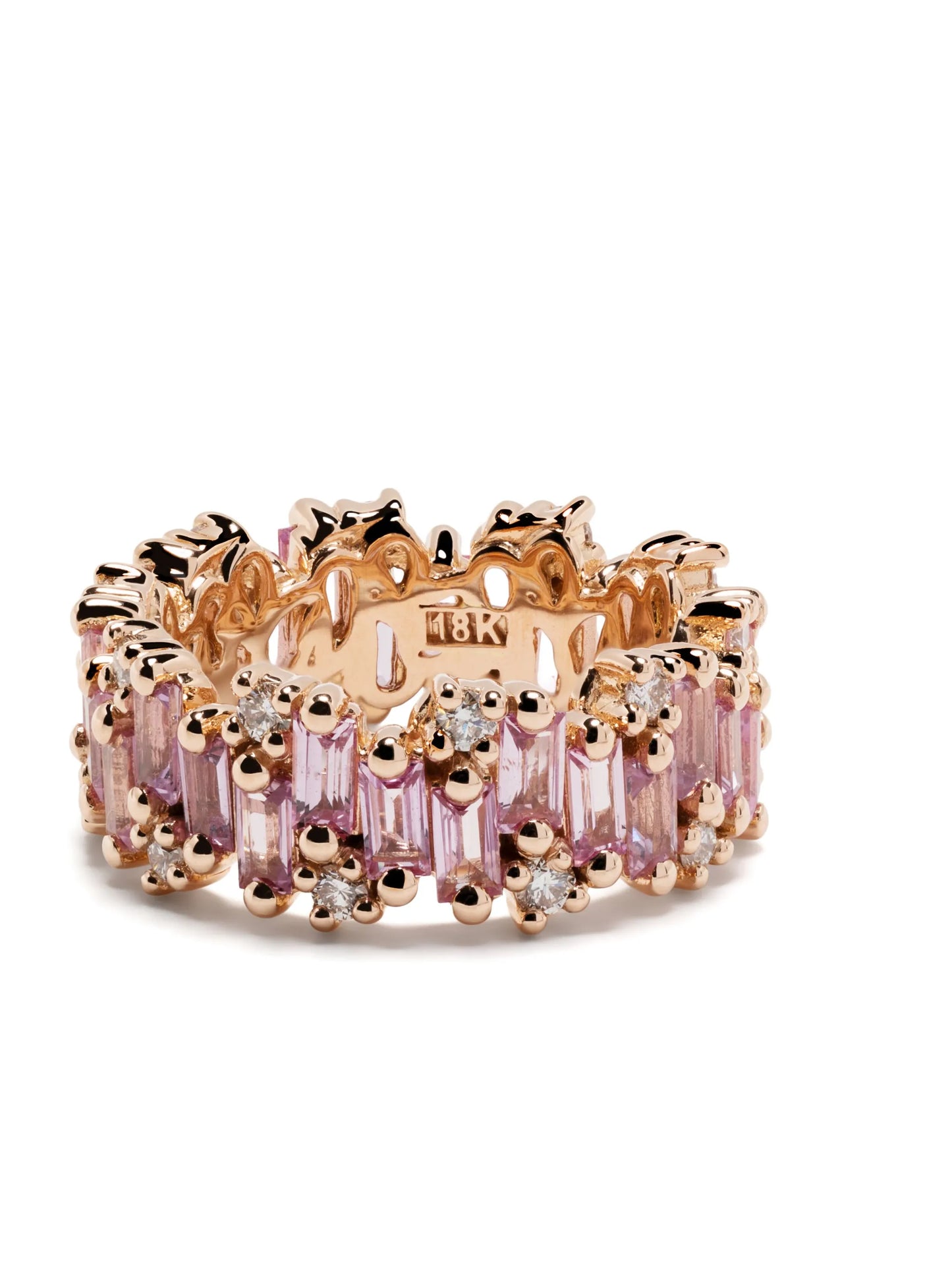 18kt rose gold sapphire and diamond ring
