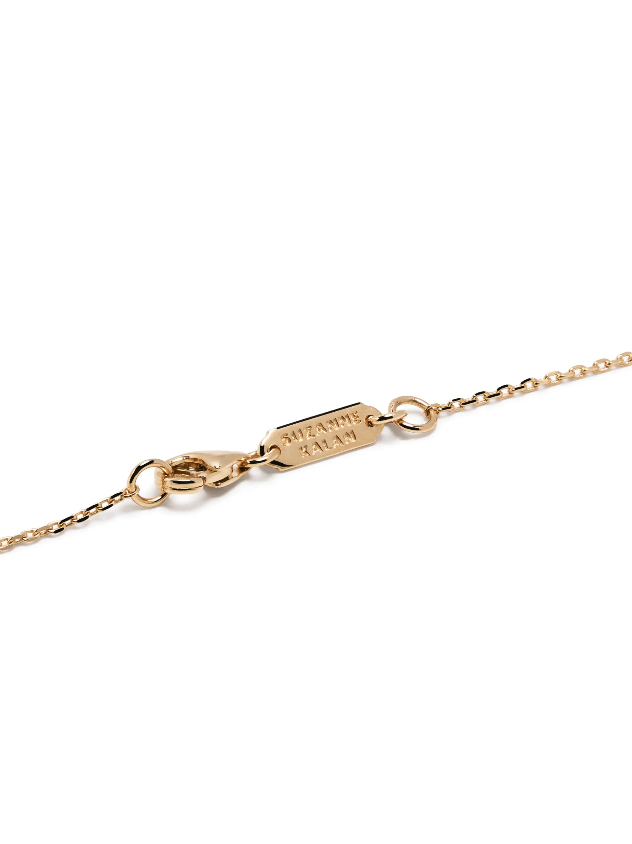 18kt yellow gold Circle mini diamond necklace