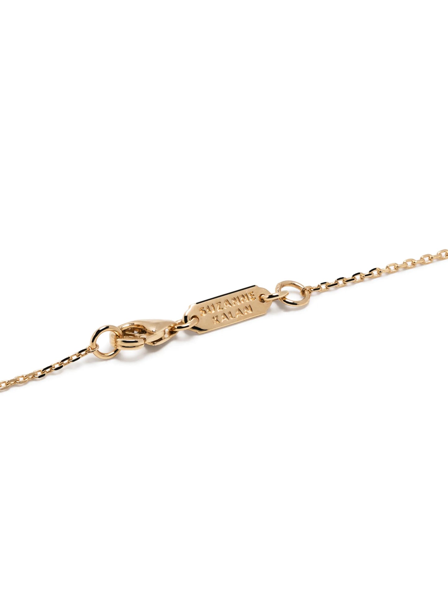 18kt yellow gold Circle mini diamond necklace