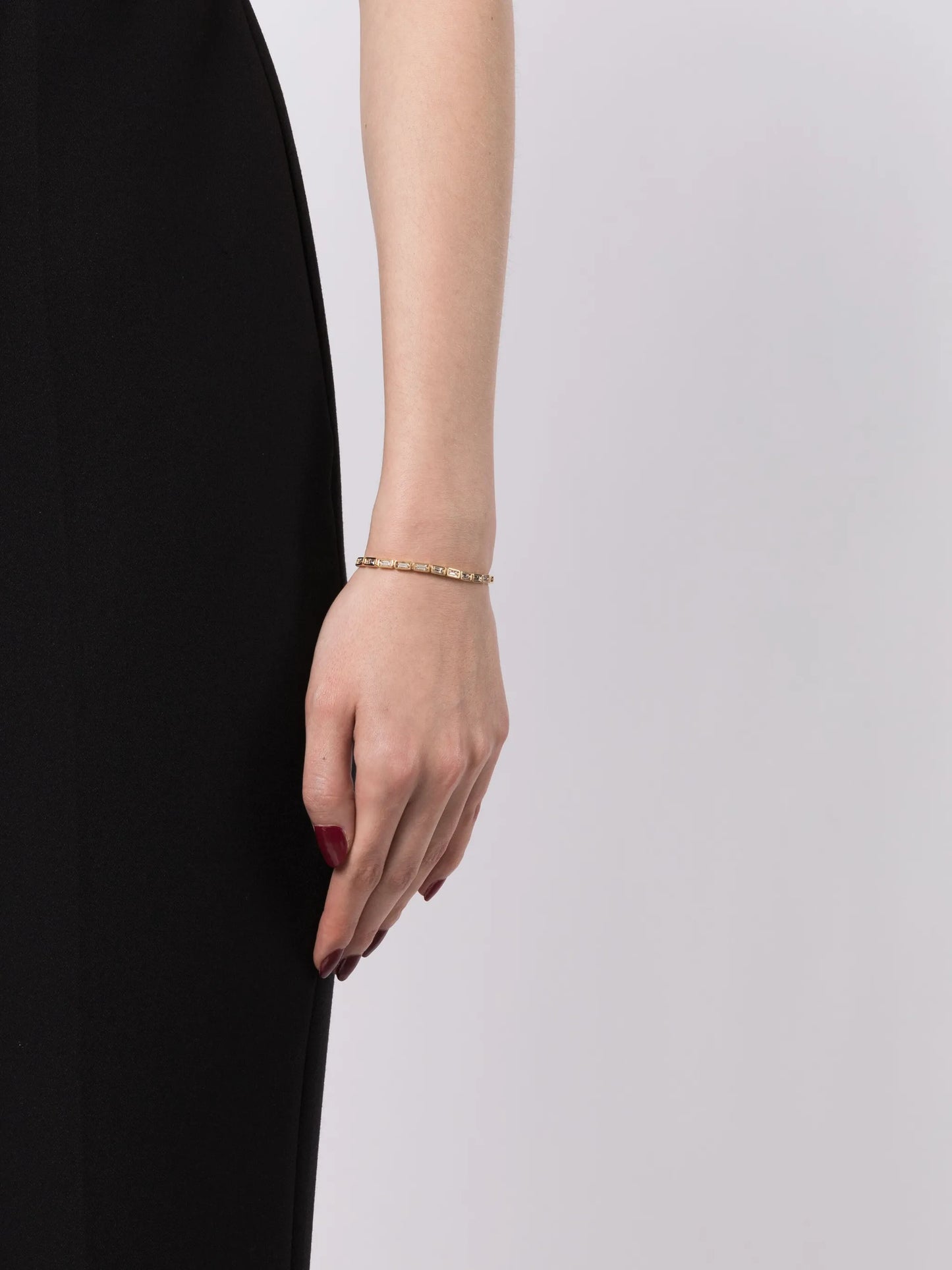 18kt yellow gold diamond tennis bracelet